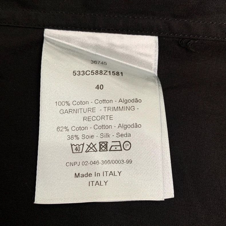 Dior Dior Black lapel cotton long-sleeved shirt 2501-Nextarrow Size US XXS / EU 40 - 6 Thumbnail