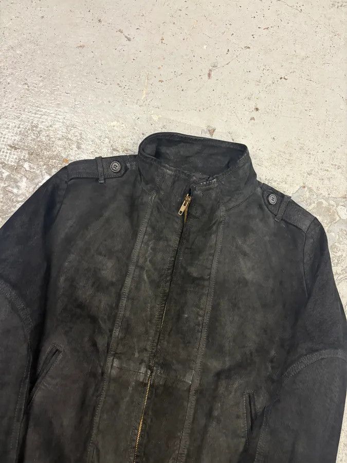Armani Armani Black Suede Avant-Garde Bomber Jacket Size US S / EU 44-46 / 1 - 4 Thumbnail
