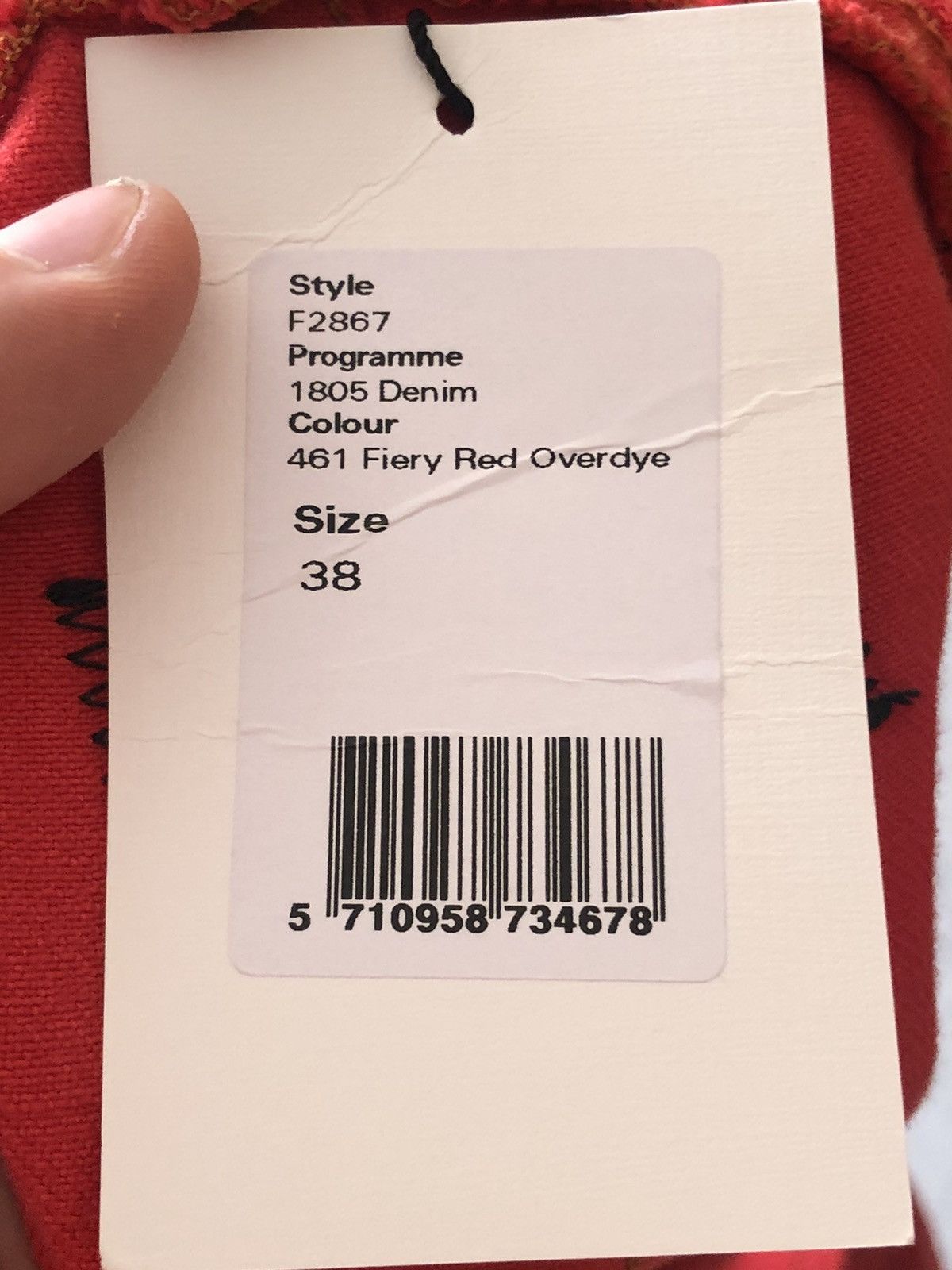 Designer × Ganni NWT GANNI RED DENIM OVERALLS Size 26" / US 2 / IT 38 - 9 Thumbnail
