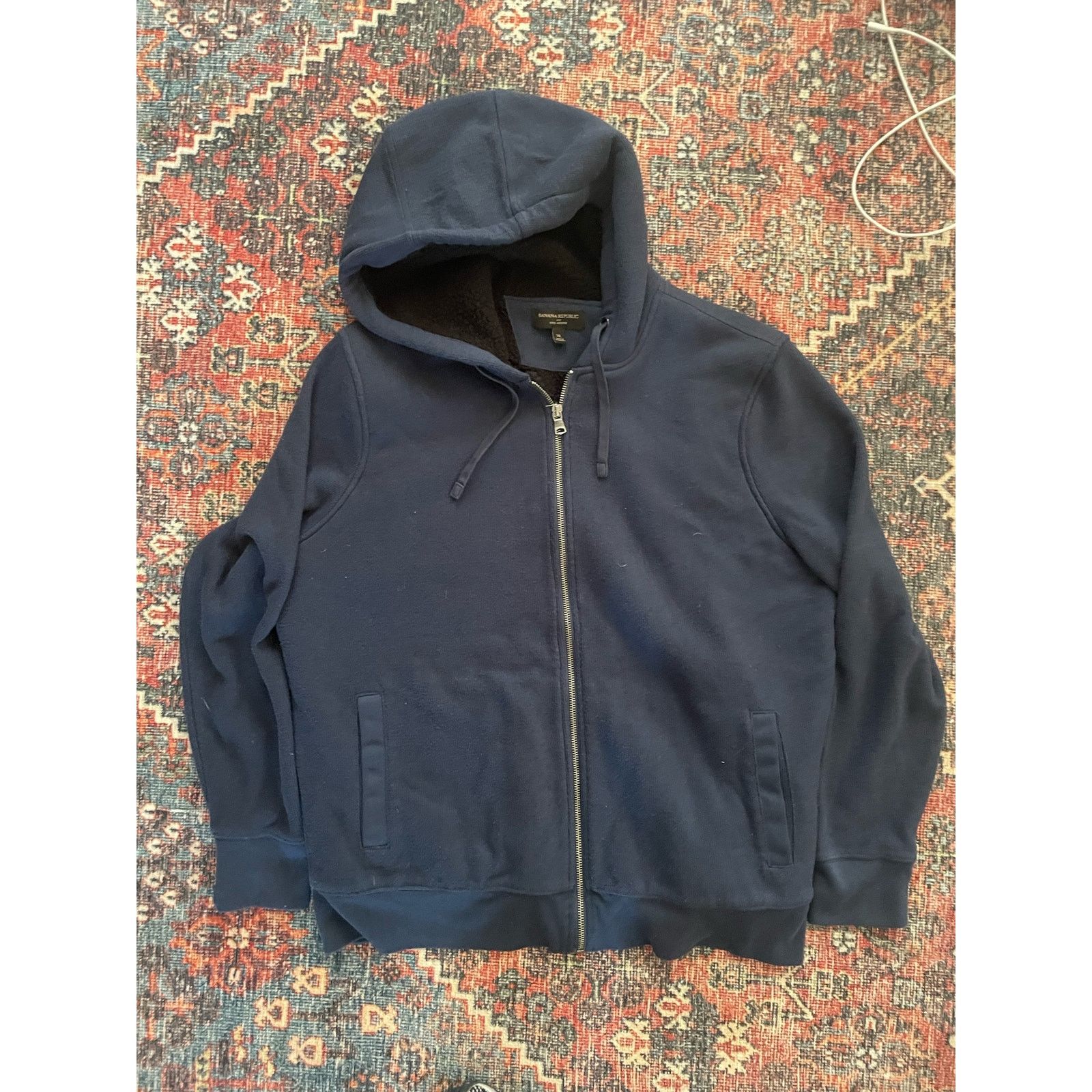 Banana Republic Banana Republic Men's Eco Hoodie Long Sleeve Navy Size XL Size US XL / EU 56 / 4 - 2 Thumbnail