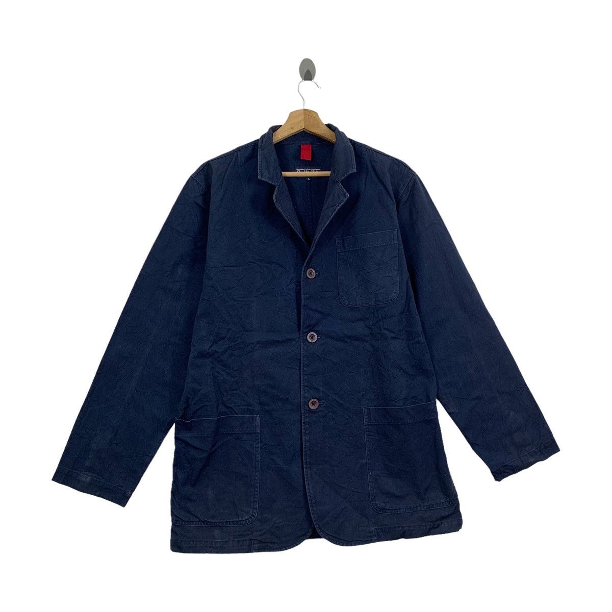 Indigo × Japanese Brand ONE MILF HALF Japanese Brand Indigo Denim Jeans Blazer Coat Size US L / EU 52-54 / 3 - 3 Thumbnail