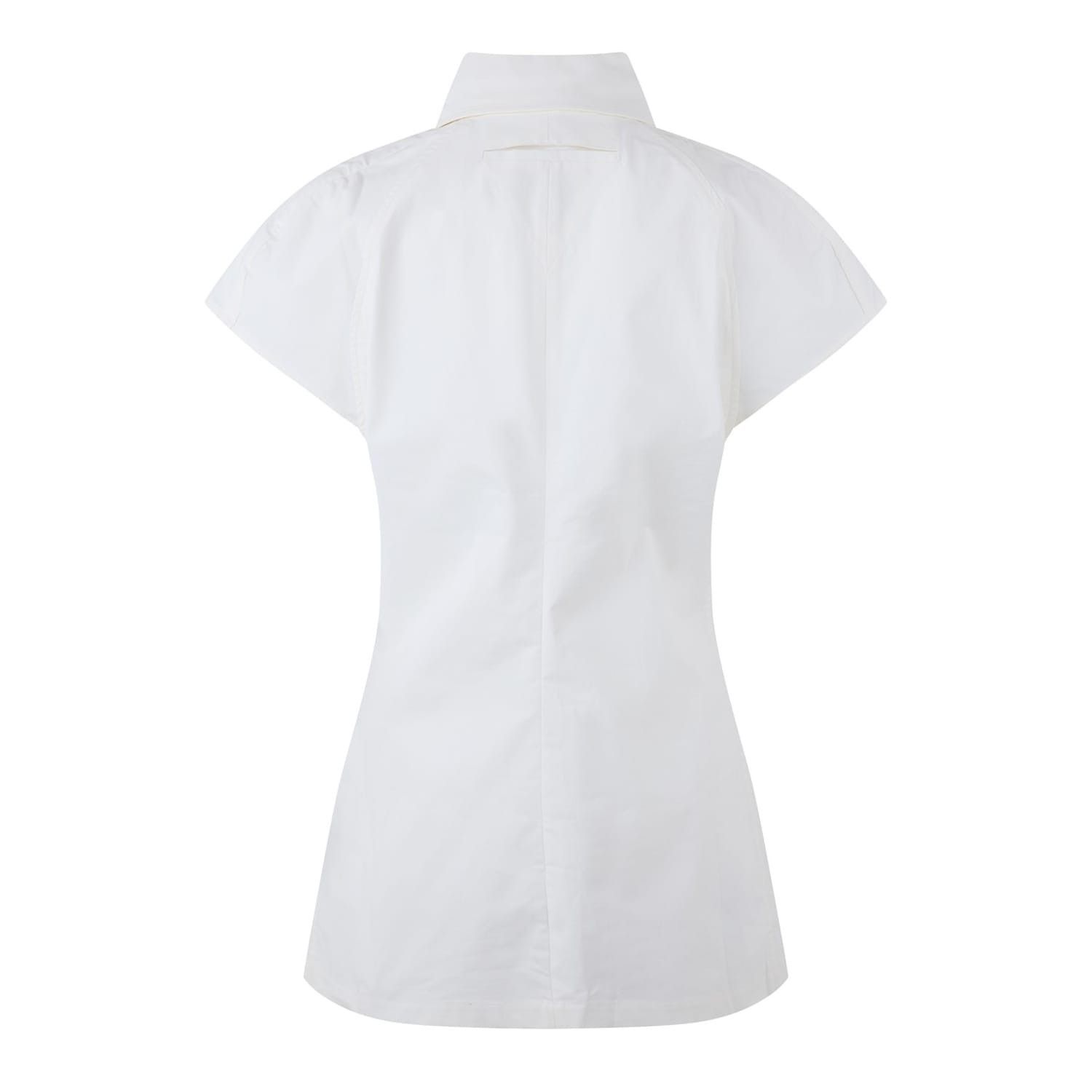Bottega Veneta Bottega Veneta Oversize Short Sleeve Shirt in White Size XS / US 0-2 / IT 36-38 - 2 Thumbnail