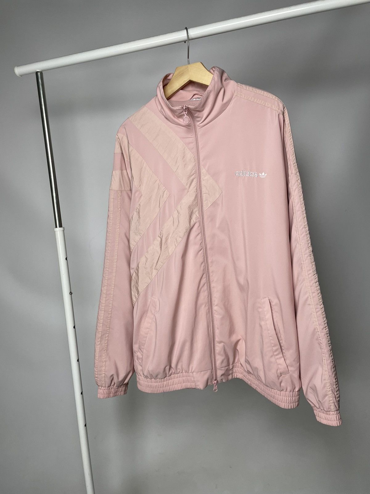 Adidas Adidas 🌸 Vintage Pink Nylon Olympic Track Suit Jacket Size US XL / EU 56 / 4 - 4 Thumbnail