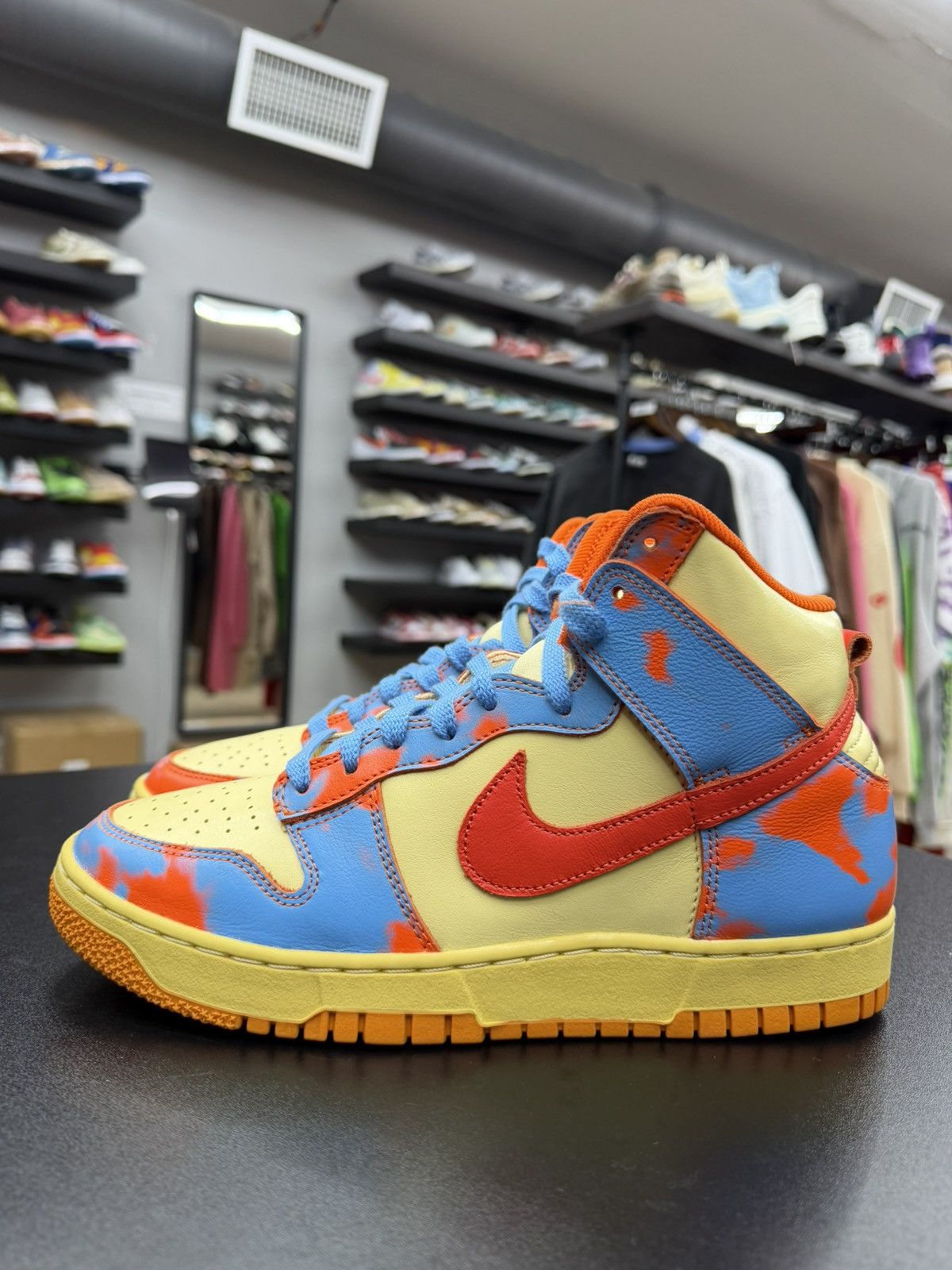 Nike Size 9 - Nike Dunk High 1985 SP Acid Wash Orange Size US 9 / EU 42 - 1 Thumbnail