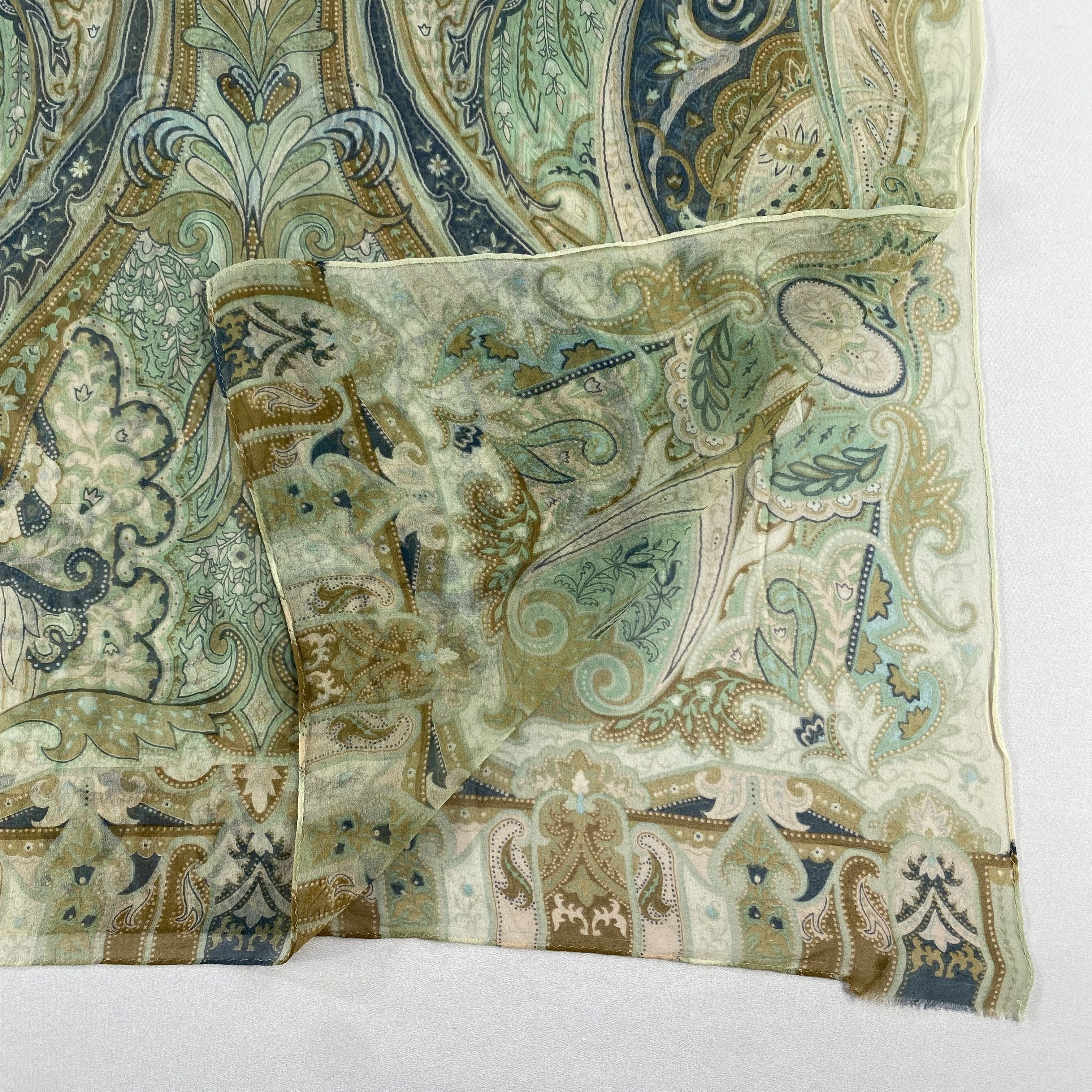 Japanese Brand × Vintage Vintage Paisley Silk Scarf SS091 Size ONE SIZE - 3 Thumbnail