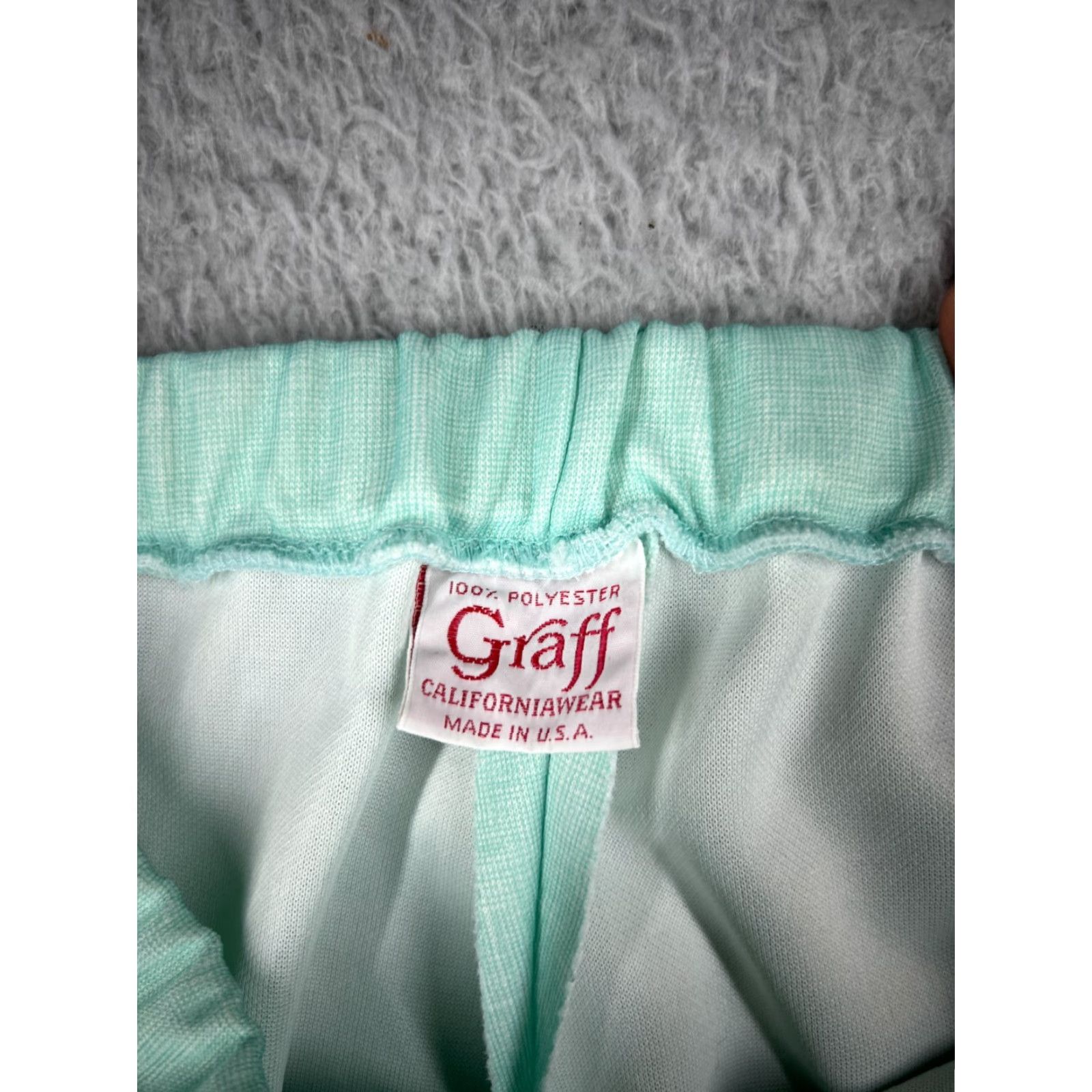 GRAFF Graff Graff Pants Womens 13x28 Teal Pleated Elastic Waistband Pull Over 100% Polyester Size 27" / US 4 / IT 40 - 5 Thumbnail