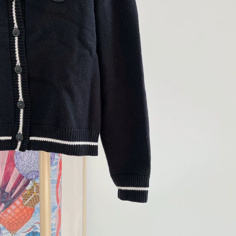 Chanel Chanel Black navy collar knitted cardigan jacket 2504-Nexta Size L / US 10 / IT 46 - 4 Thumbnail