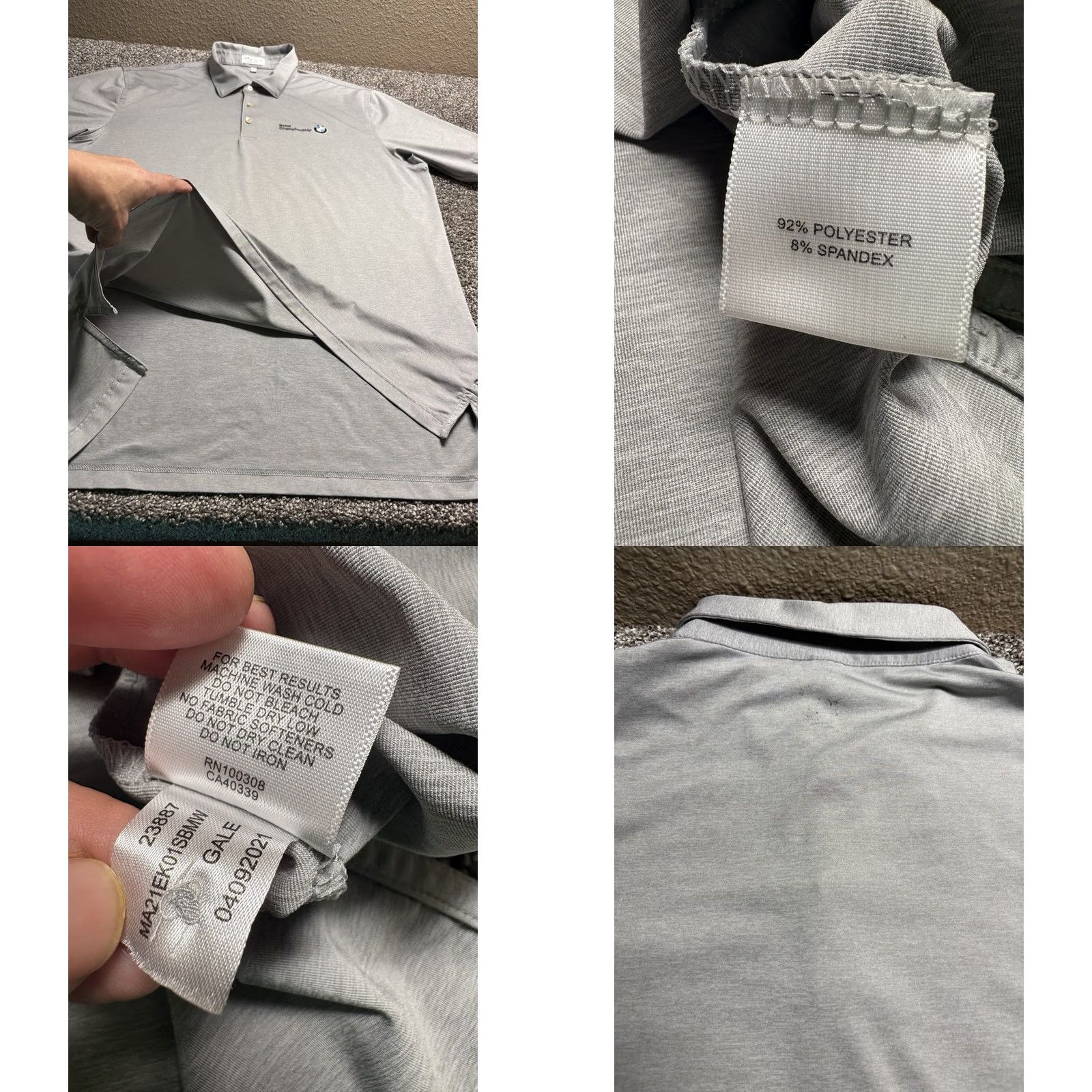 Peter Millar Peter Millar Polo Shirt Men XL Gray Golf Performance Stretch Championship Size US XL / EU 56 / 4 - 8 Thumbnail