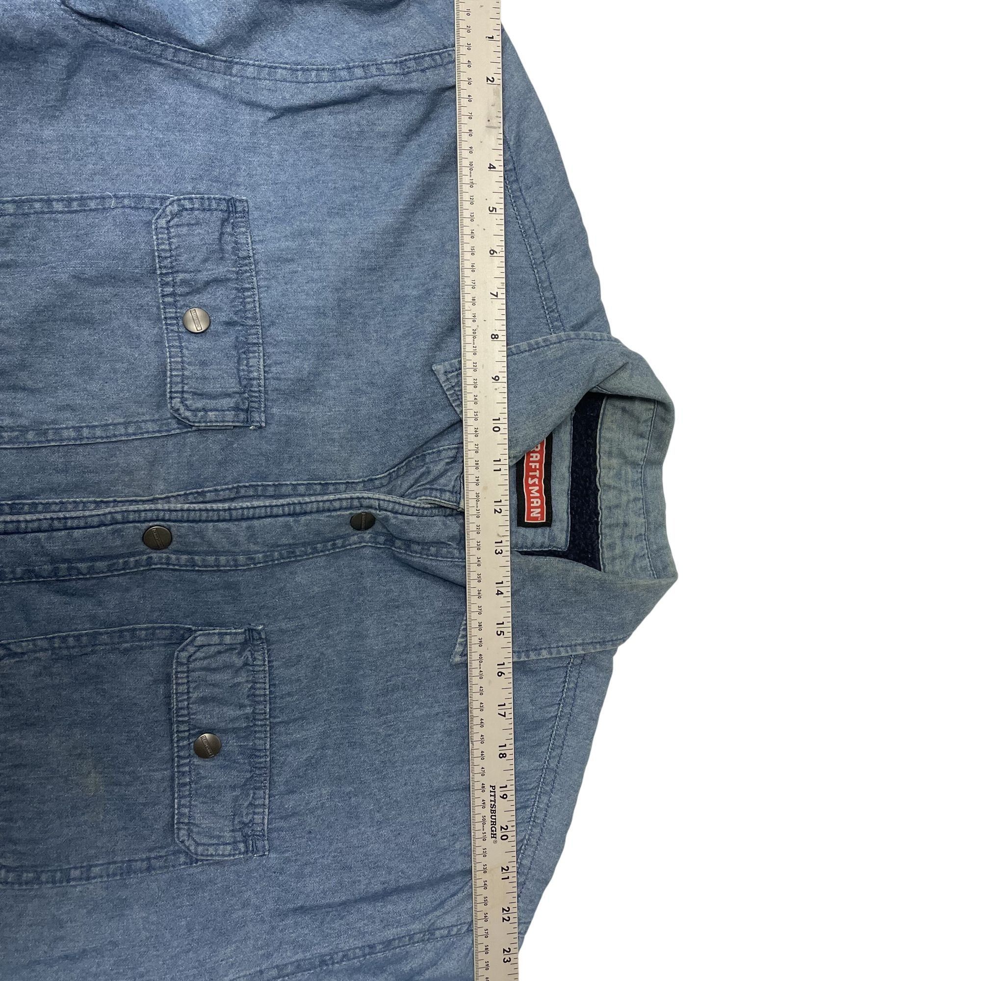 Craftsman Vtg Craftsman Blue Jean Mechanic Shop FLEECE LINED Jacket Size US XL / EU 56 / 4 - 11 Thumbnail