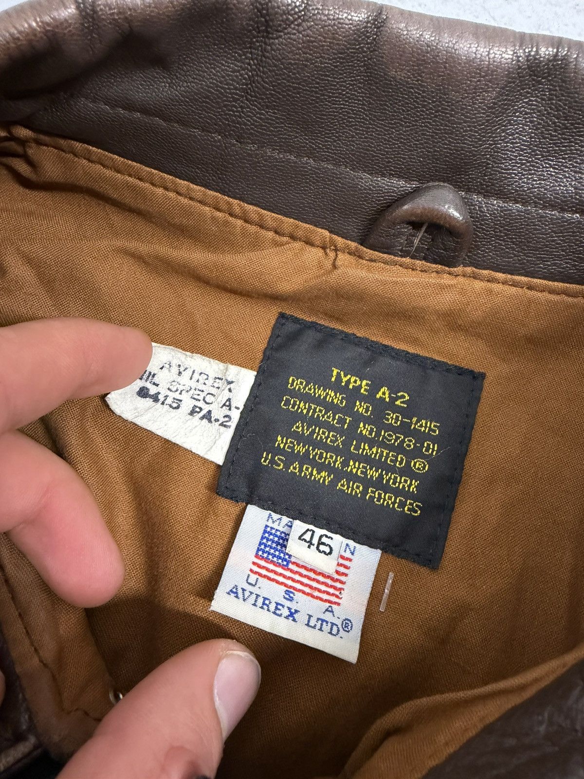 Avirex Vintage Avirex Aviator Military Leather Jacket Size US L / EU 52-54 / 3 - 11 Thumbnail