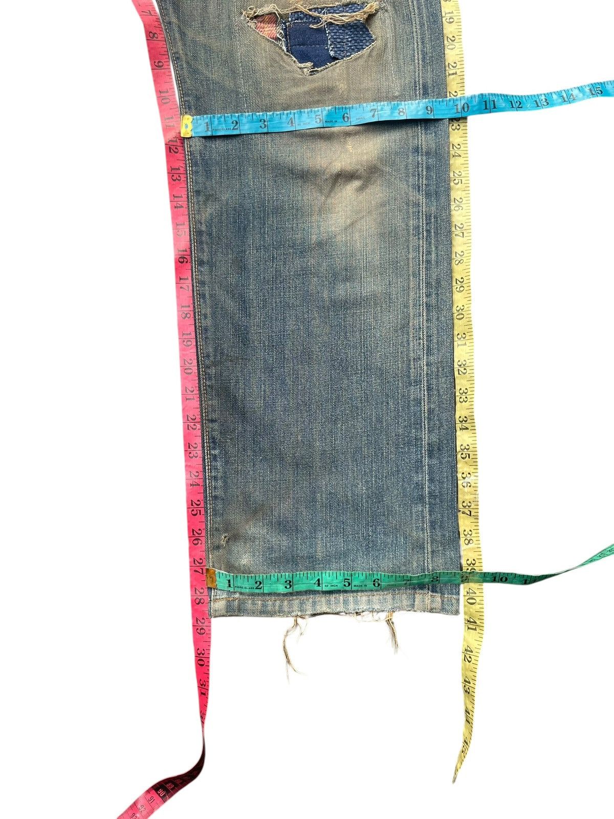 Edwin Vintage Edwin 505XX Selvedge Distresed Denim Size US 33 - 14 Thumbnail