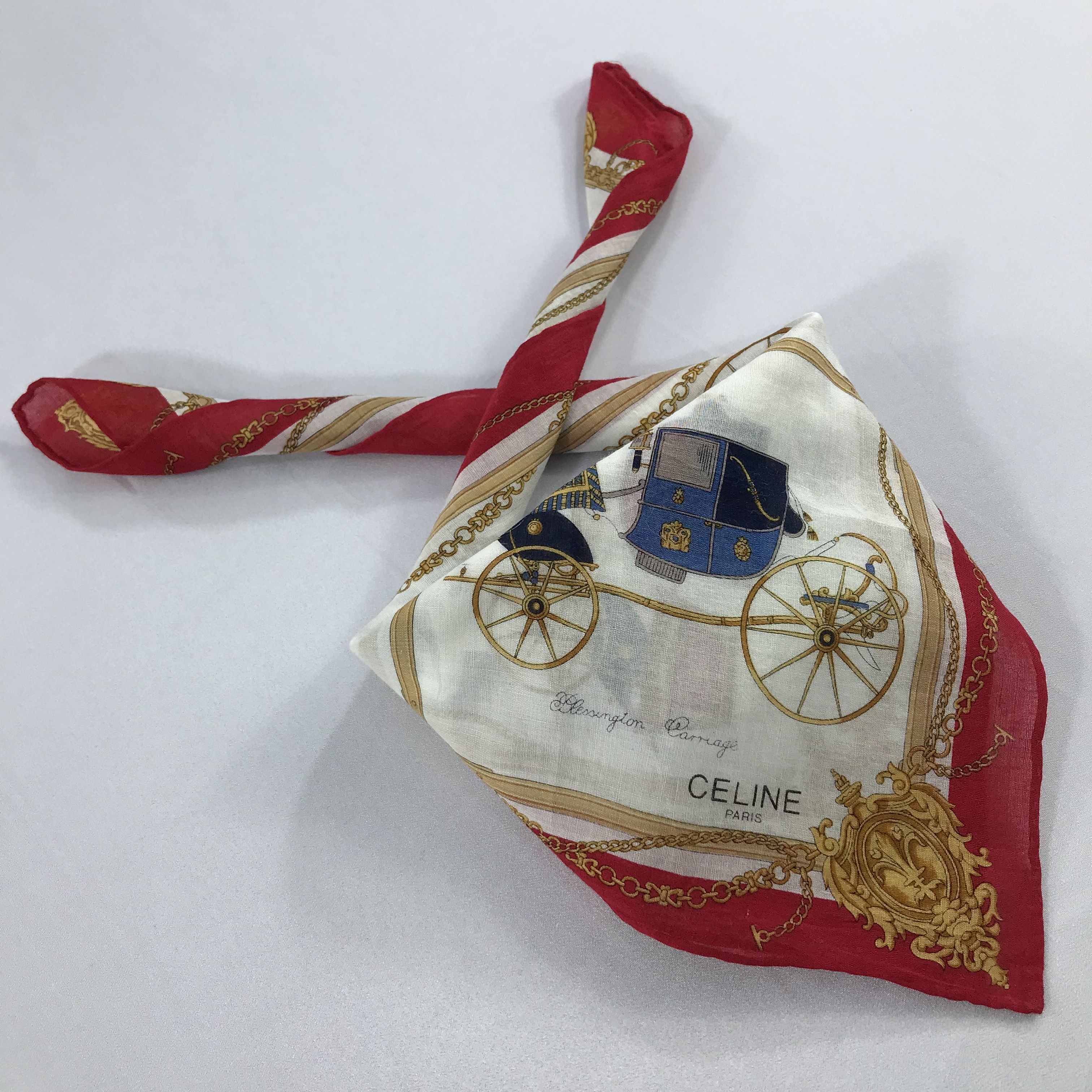 Celine × Vintage Celine Bandana / Handkerchief / Neckerchief - S1973 Size ONE SIZE - 4 Thumbnail