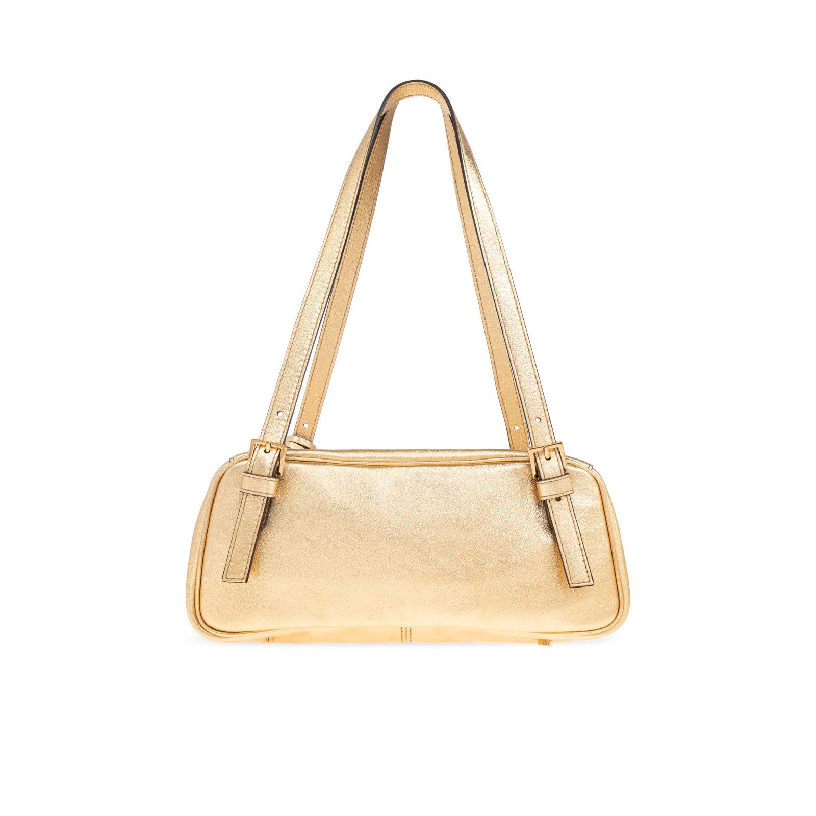 Versace VERSACE Bowling Tag Gold Leather Shoulder Bag New & Authenti Size ONE SIZE - 2 Thumbnail