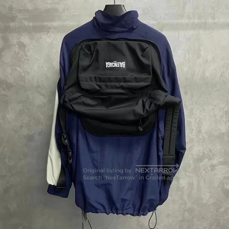 Balenciaga Balenciaga White Blue Logo School Jacket. Size US XS / EU 42 / 0 - 2 Thumbnail