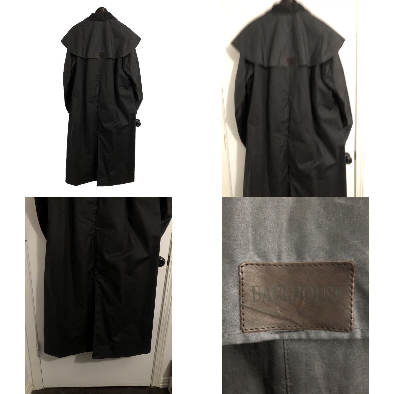Barbour VINTAGE Barbour Backhouse Waxed Coat 2XL Long Trench Riding Wax Heavy Outerwear - Mocha Black Size US XXL / EU 58 / 5 - 10 Thumbnail