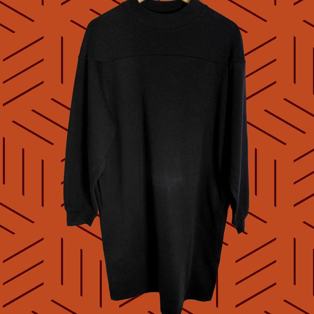Uniqlo UNIQLO U Black Long Sleeve Dress Solid Knit Knee Length Women Size L Size L / US 10 / IT 46 - 1 Thumbnail