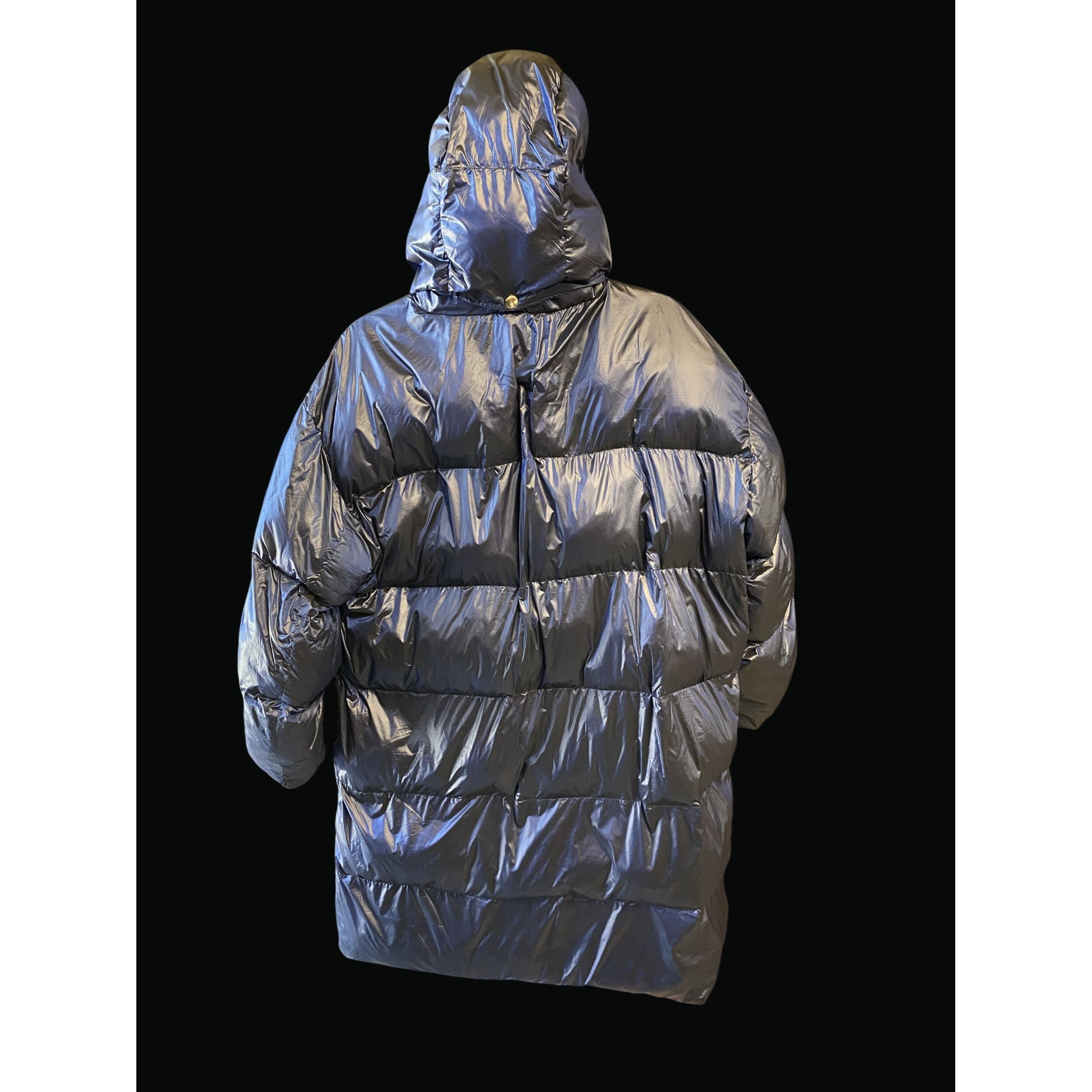 Fabletics Fabletics Womens Navy Blue Oversized Puffer Coat With Hood S Size L / US 10 / IT 46 - 2 Thumbnail