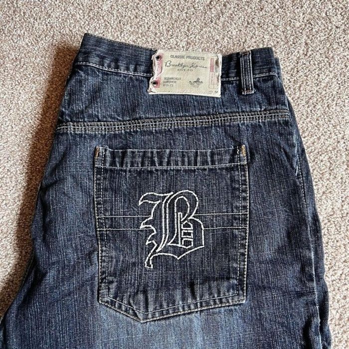 Vintage Y2K Brooklyn Xpress Embroidered Denim Jeans Grailed