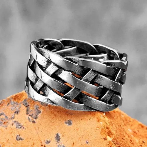 Other Weaving Hollow Stainless Steel Mens Ring Size ONE SIZE - 1 Thumbnail