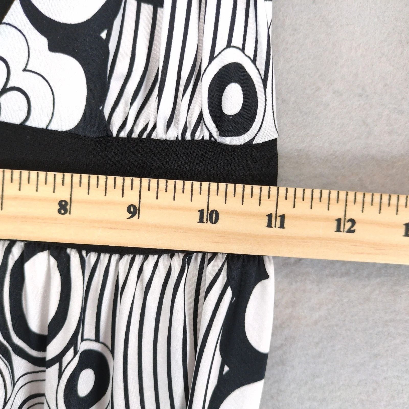 Vintage Wet Seal Halter Top Babydoll Mini Dress S Black White Floral Size S / US 4 / IT 40 - 7 Thumbnail