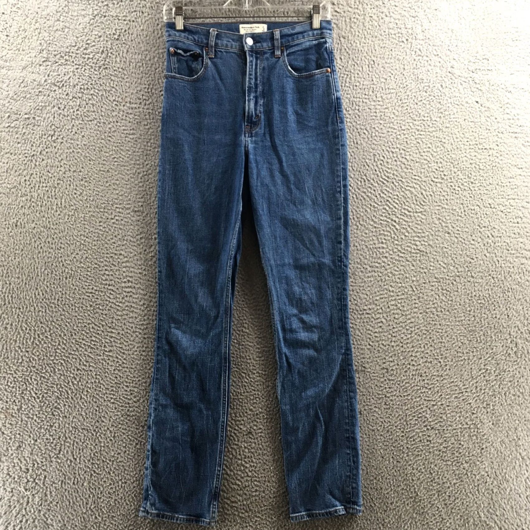 Abercrombie & Fitch Abercrombie & Fitch 90 Slim Straight Jeans Womens 28x30 Blue Denim Size 27" / US 4 / IT 40 - 2 Thumbnail