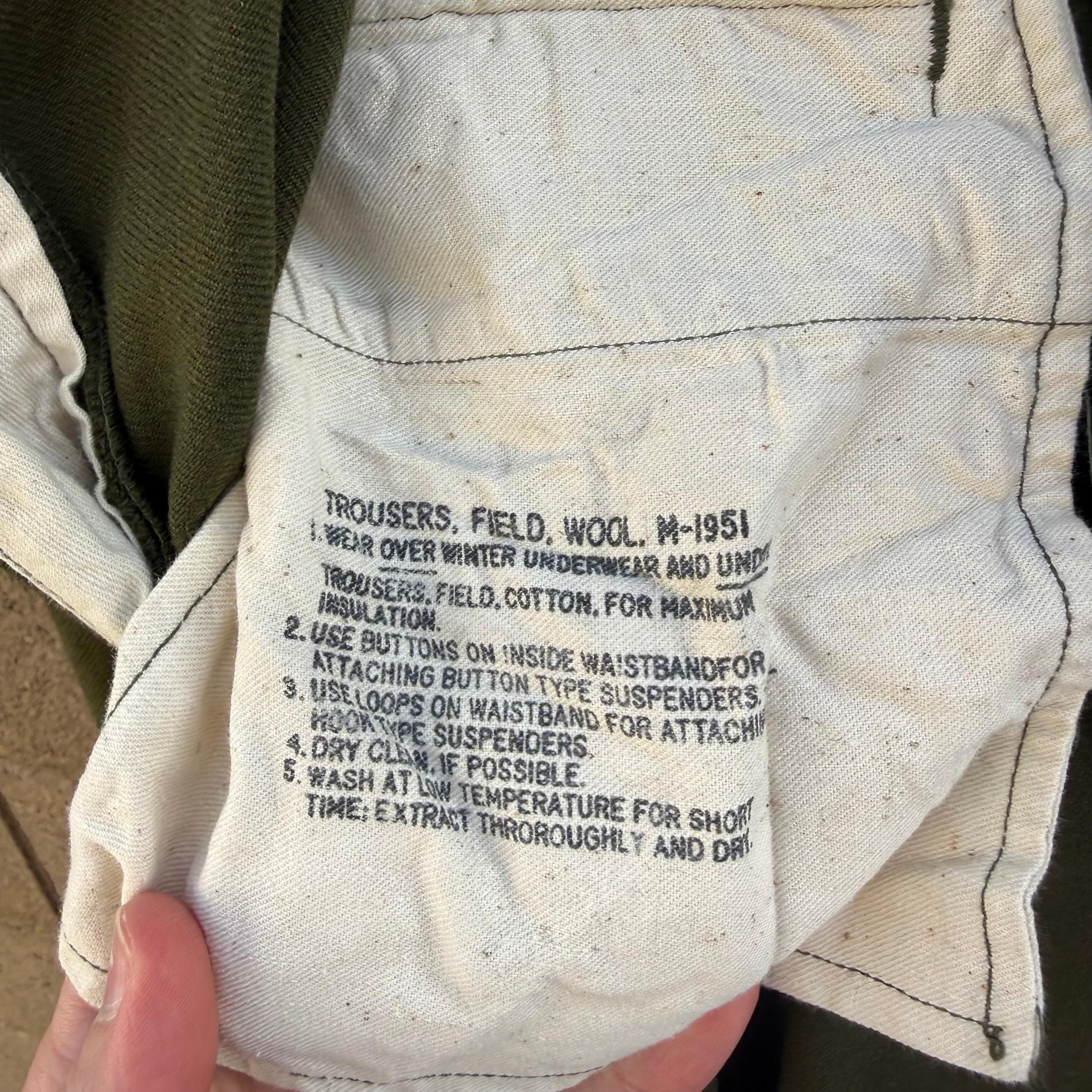 Vintage 50's US Military Wool Field M-51 Trousers Size US 38 / EU 54 - 4 Thumbnail