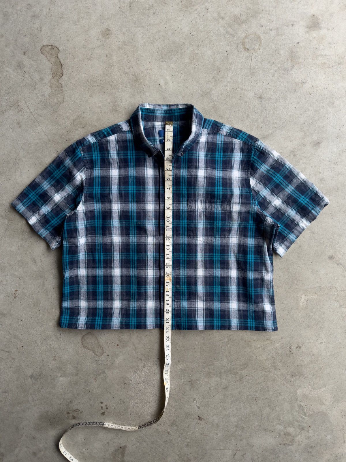 George Vintage Cropped Plaid Button Down Shirt - S Size US S / EU 44-46 / 1 - 3 Thumbnail
