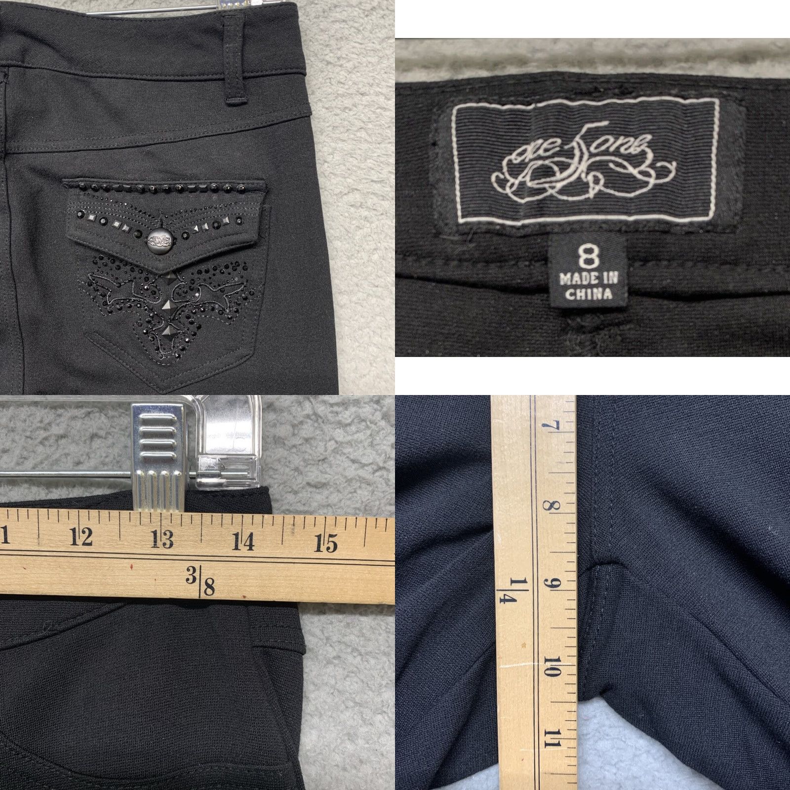 Vintage One 5 One Mid-Rise Black Dress Pants/Leggings Women's Size 8 Skinny 2 Pockets Size 30" / US 8 / IT 44 - 8 Thumbnail