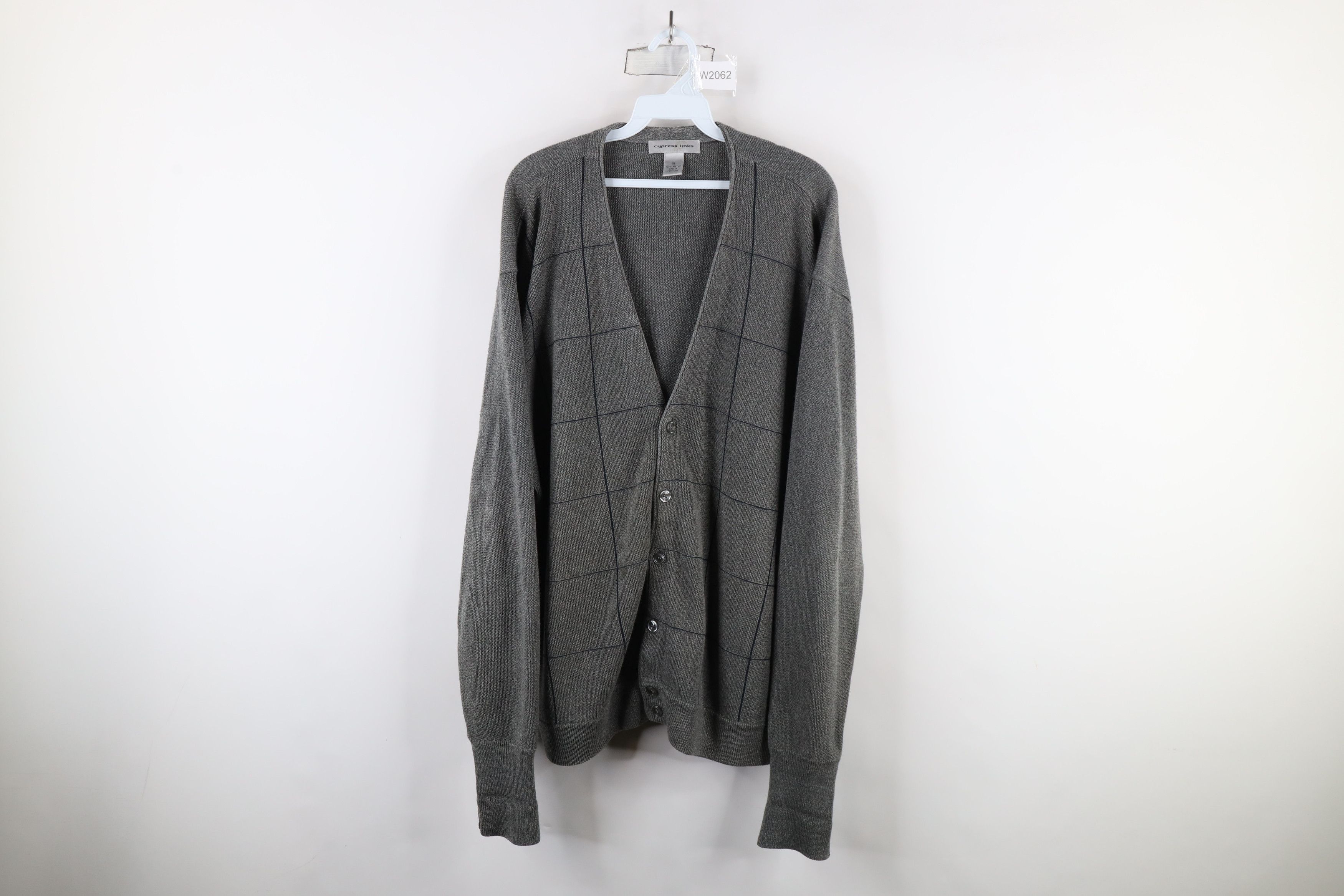 Vintage Vintage 90s Streetwear Knit Button Cardigan Sweater Gray Size US XL / EU 56 / 4 - 1 Thumbnail