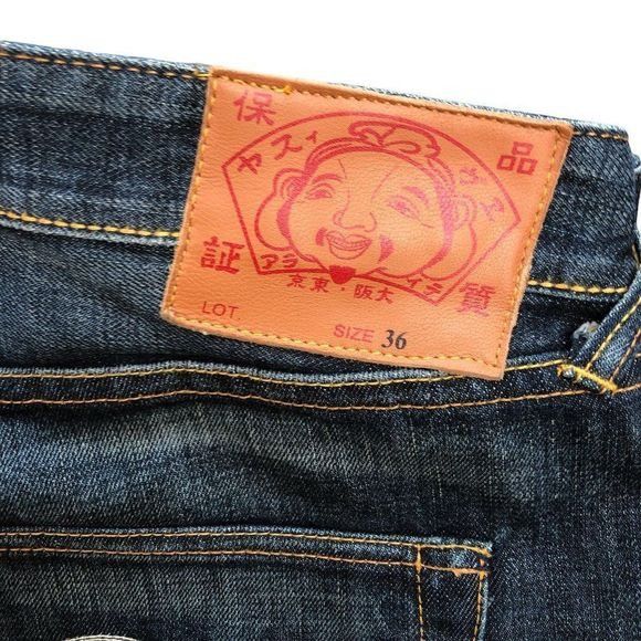 Evisu RARE Evisu Curved Leg Embroidered Jeans Size 36 Blue Size US 36 / EU 52 - 7 Thumbnail