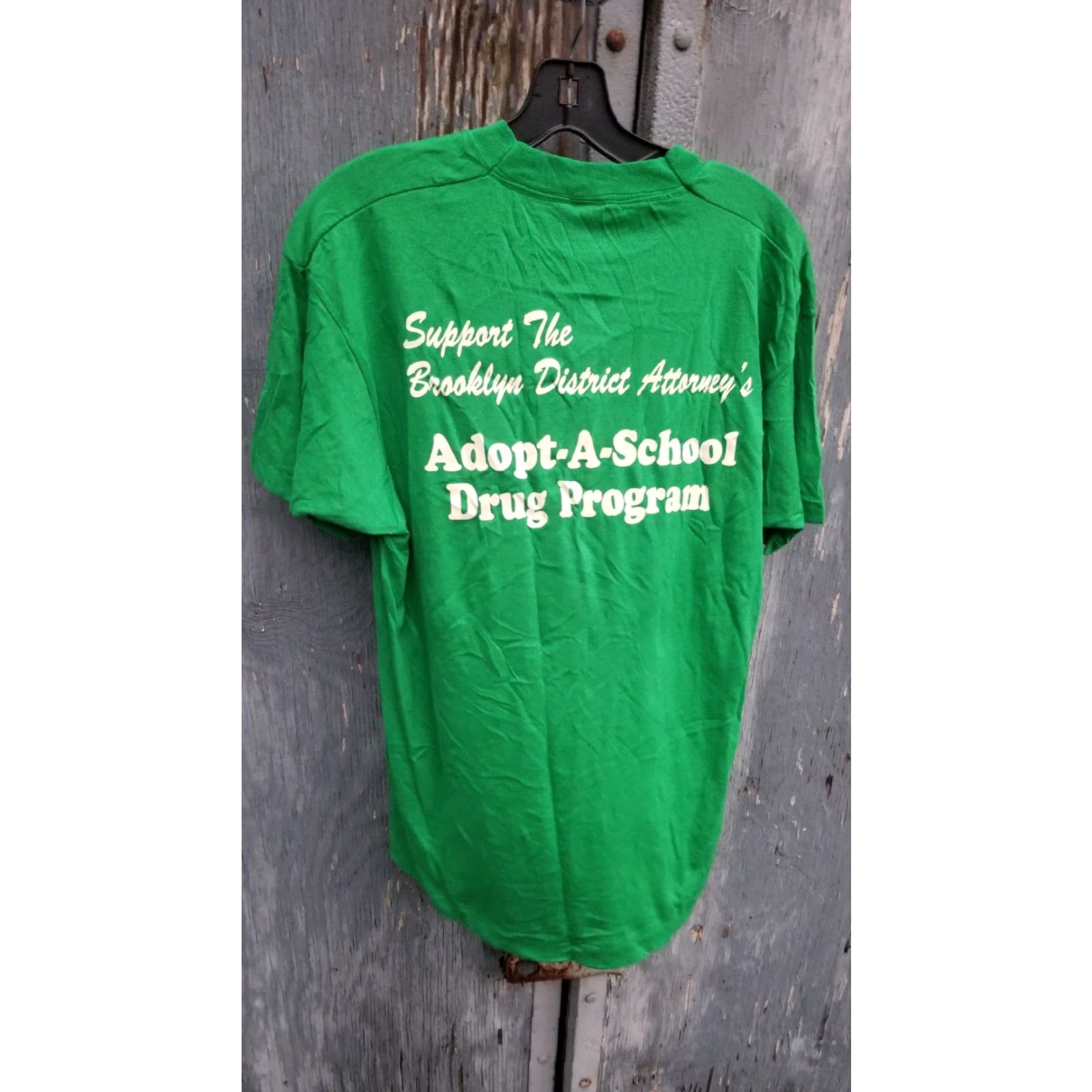 Vintage VINTAGE NEW YORK CITY HOSPICE RUN BROOKLYN PARKS AND RECREATION DRUGS SHIRT XL unisex graphic tee green 1990s Hip Hop Size US XL / EU 56 / 4 - 4 Thumbnail