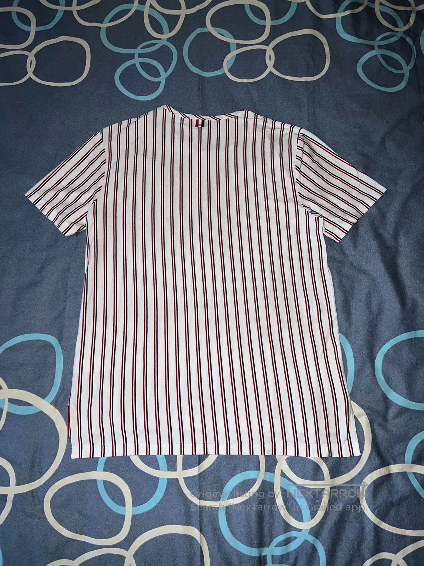 Thom Browne thom browne striped logo short sleeve t-shirt. Size US M / EU 48-50 / 2 - 3 Thumbnail