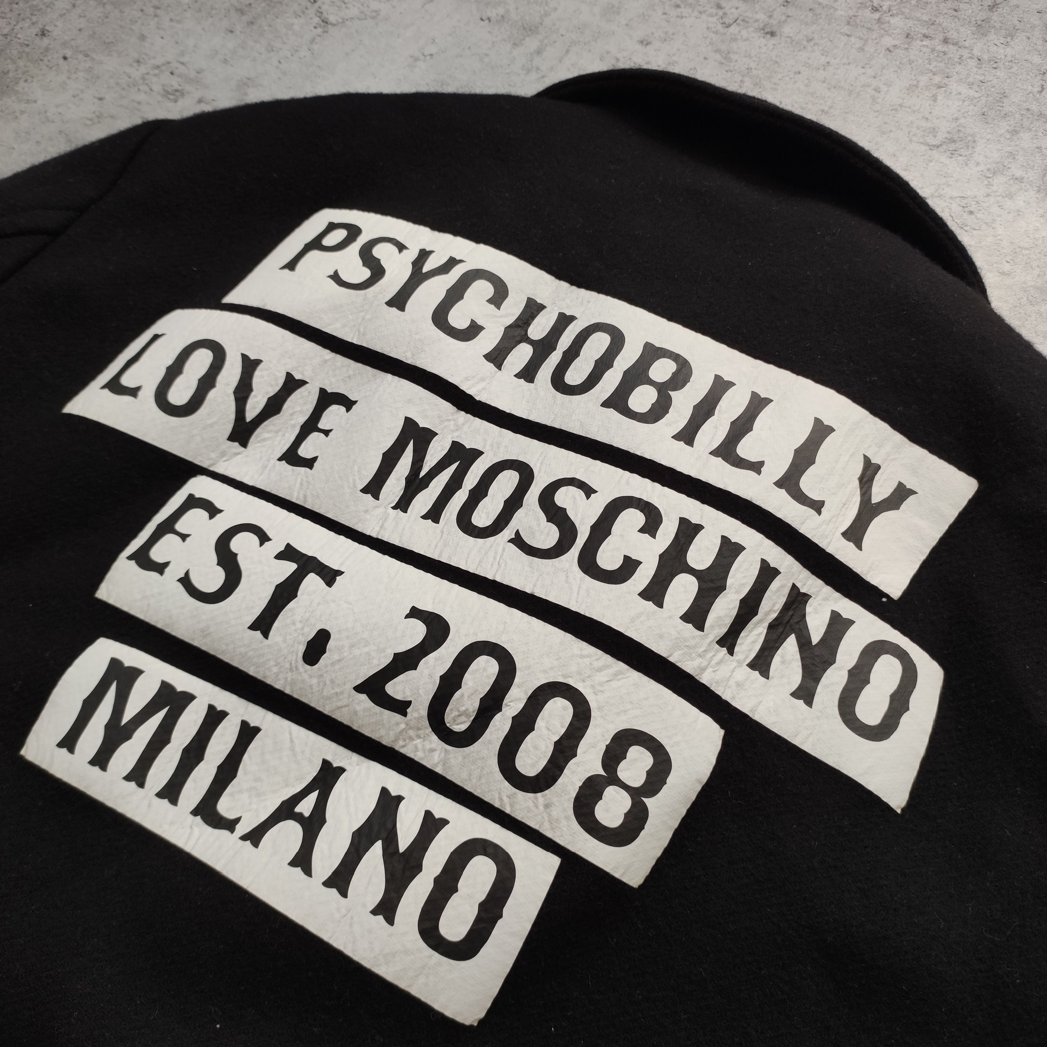 Love Moschino RARE Love Moschino Milano Psychobilly Black Short Coat Size XXL / US 16-18 / IT 52-54 - 11 Thumbnail