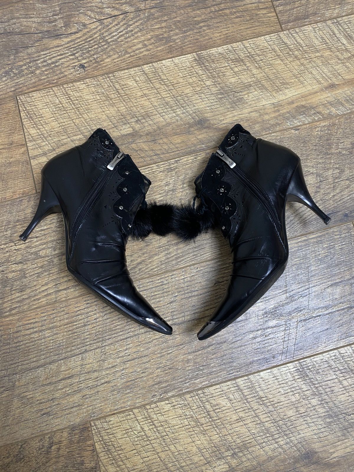 Japanese Brand Botto Italy Vintage Y2K Pointed Toe Ankle Boots Metal Size US 8 / IT 38 - 4 Thumbnail