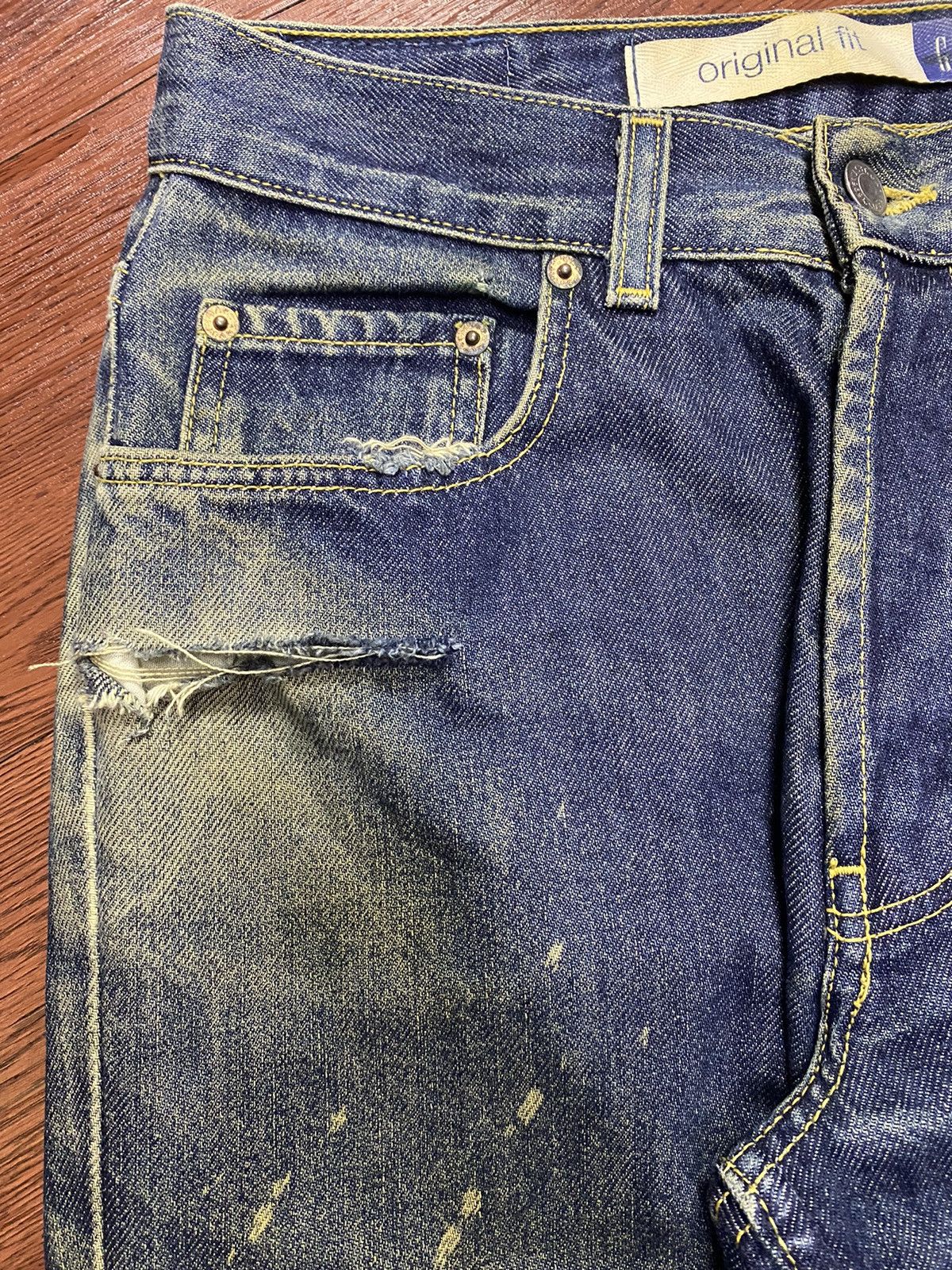 Gap Vtg Y2K Gap Original Jeans Bleached Distressed Loose Jeans Size US 29 - 7 Thumbnail