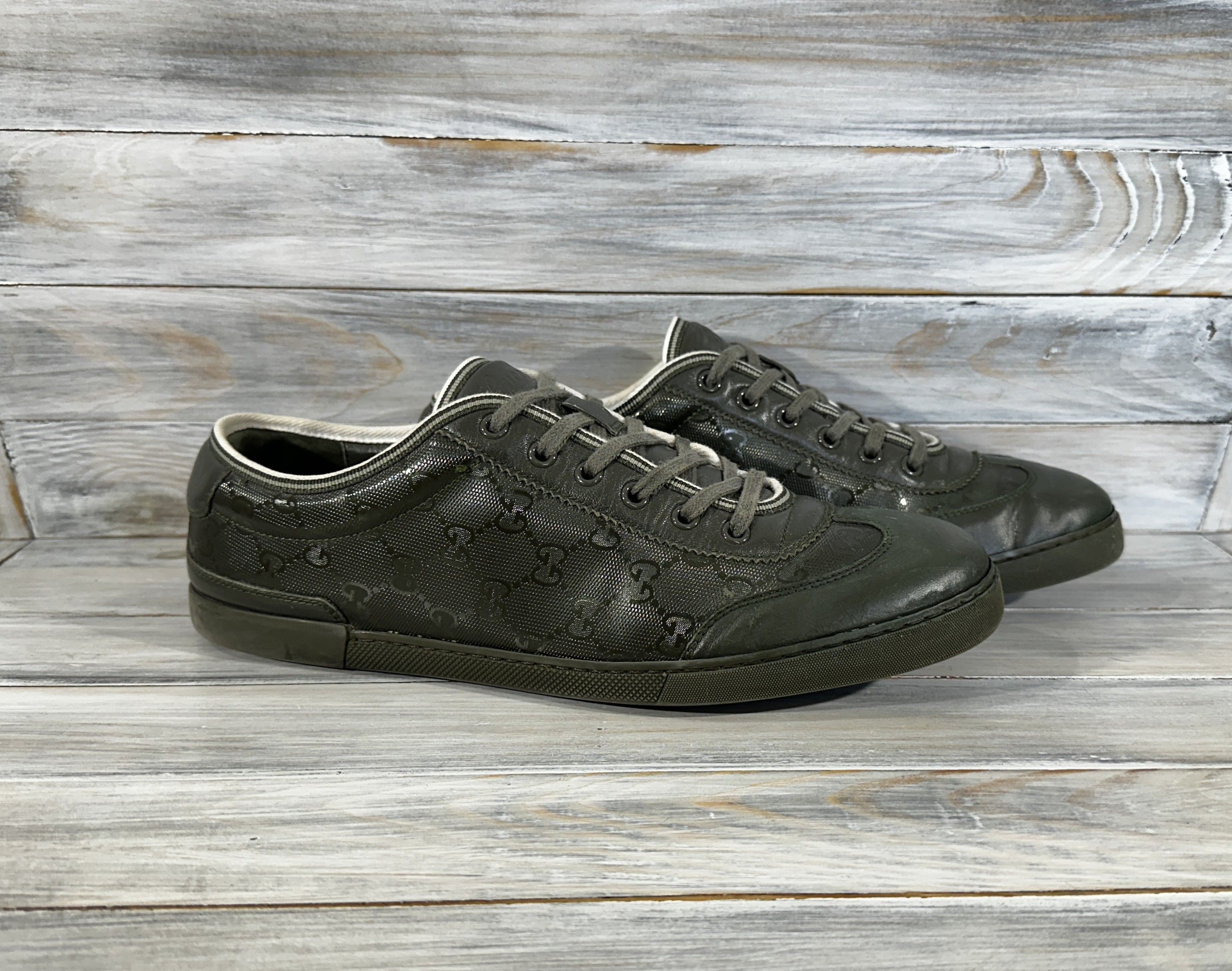Gucci Gucci GG Monogram Men's Leather Sneakers MadeInItaly Luxury Size US 9.5 / EU 42-43 - 14 Thumbnail