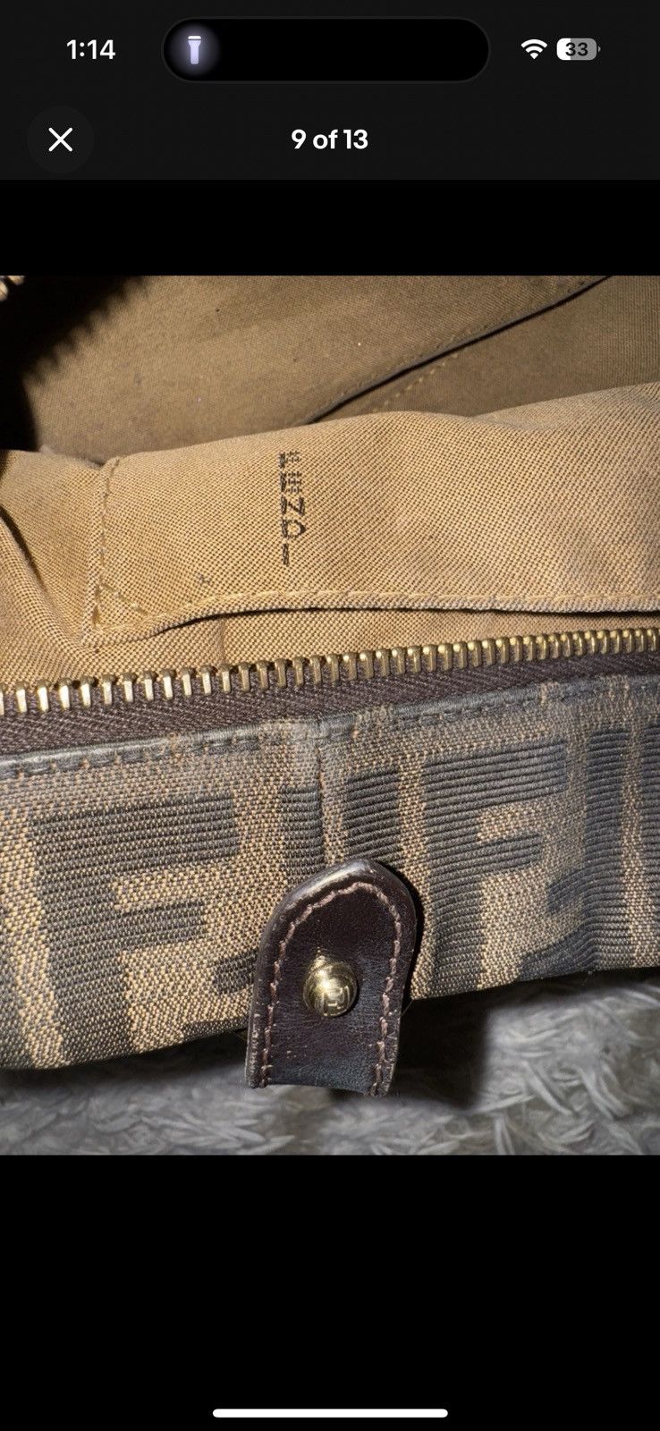 Fendi Fendi Brown Zucca Large Chef Tote Shoulder Bag Size ONE SIZE - 8 Thumbnail