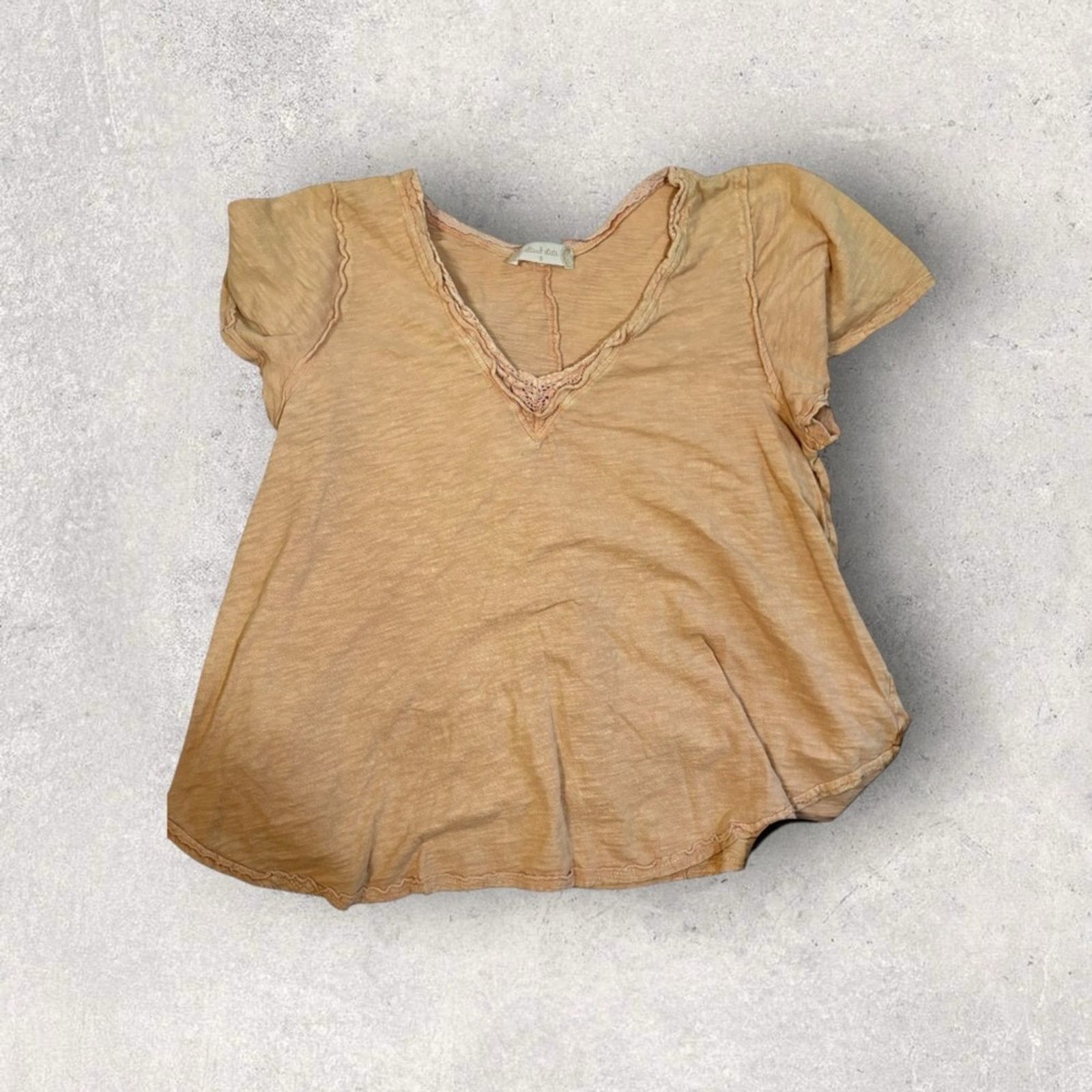 Nordstrom Altar'd State Tan Relaxed Short Sleeve T-Shirt Size S / US 4 / IT 40 - 3 Thumbnail
