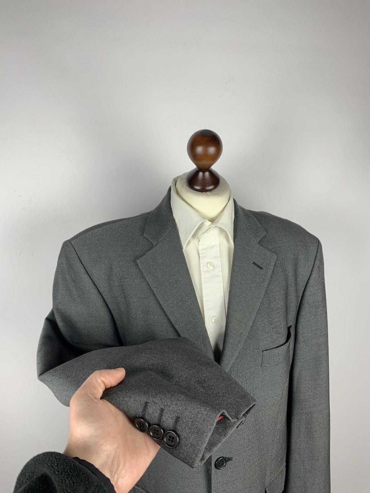Balmain Vintage Balmain Paris Charcoal Blazer Suit Jacket Men’s 40S Size 40S - 9 Thumbnail
