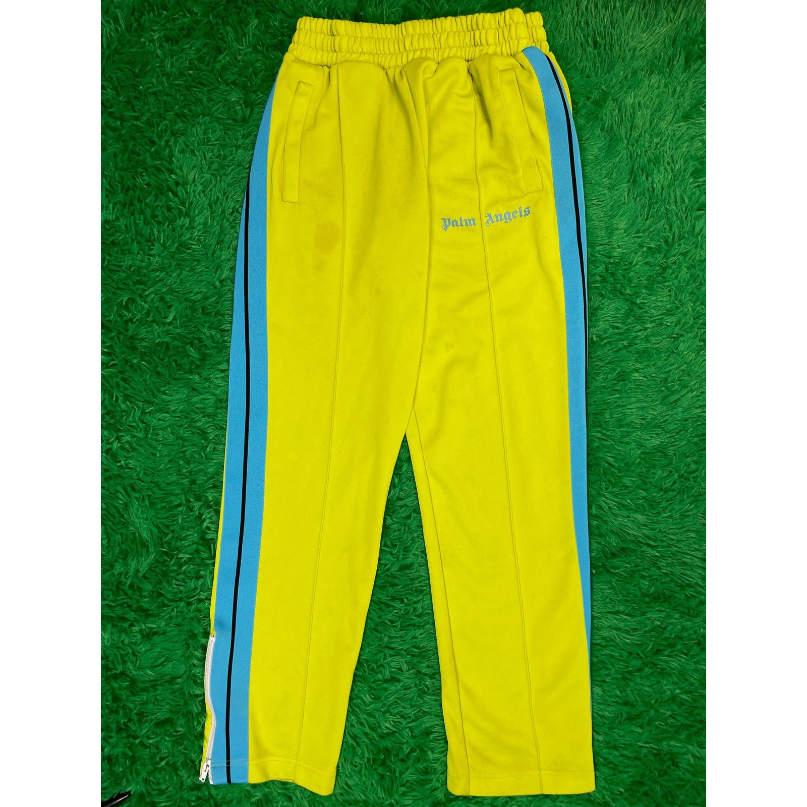 Palm Angels Palm Angels Track Pants Lime Blue Large Used Size US 36 / EU 52 - 1 Thumbnail