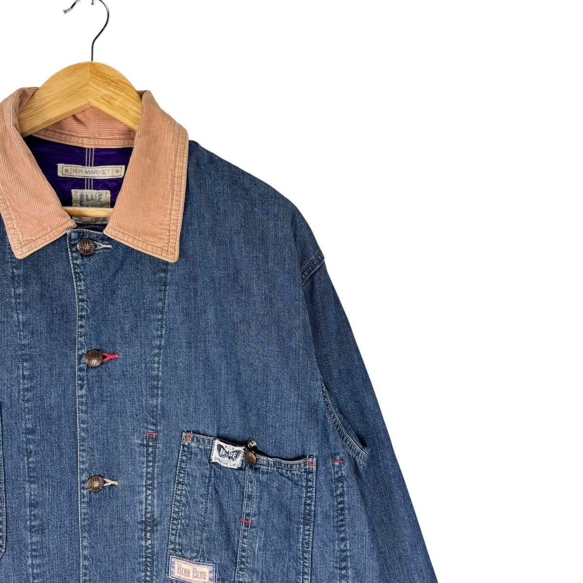 Blue Blue Japan 🔥BLUE BLUE JAPAN INDIGO DENIM CHORE JACKET Size US M / EU 48-50 / 2 - 4 Thumbnail
