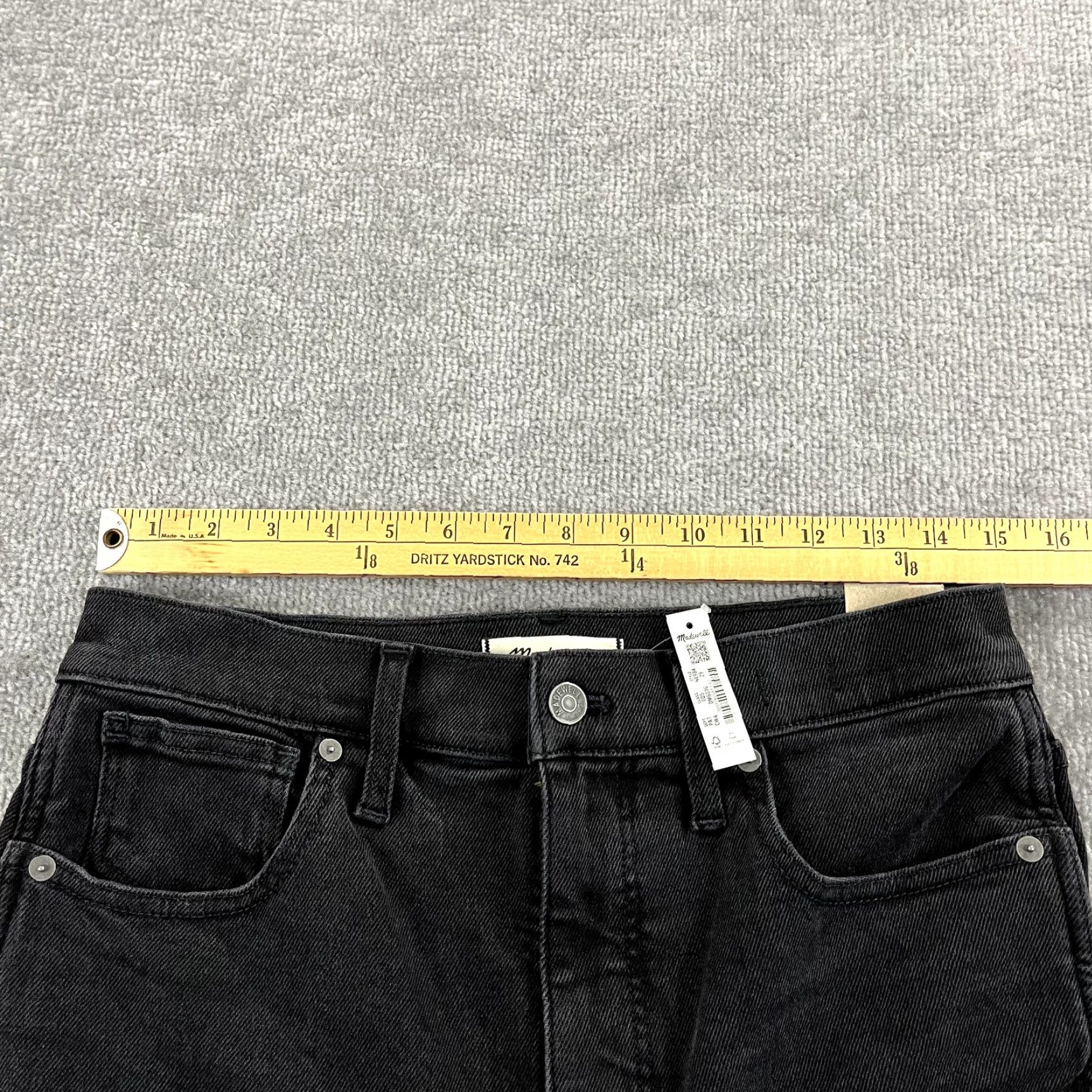 Madewell MADEWELL Jeans Womens 29 x 33" Charcoal Gray High Rise Flare Denim Pants NEW Size 29" - 4 Thumbnail