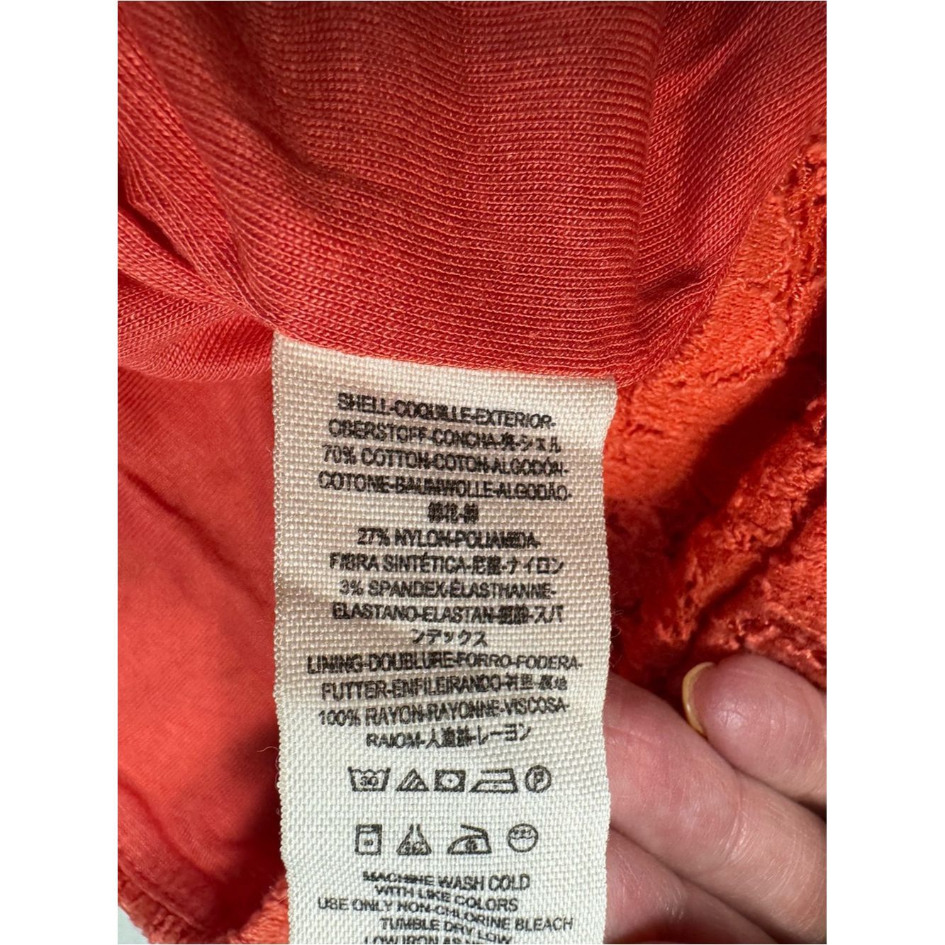 Free People NWT New Free People Orange Stretch Floral Lace Biker Shorts Size 27" / US 4 / IT 40 - 9 Thumbnail