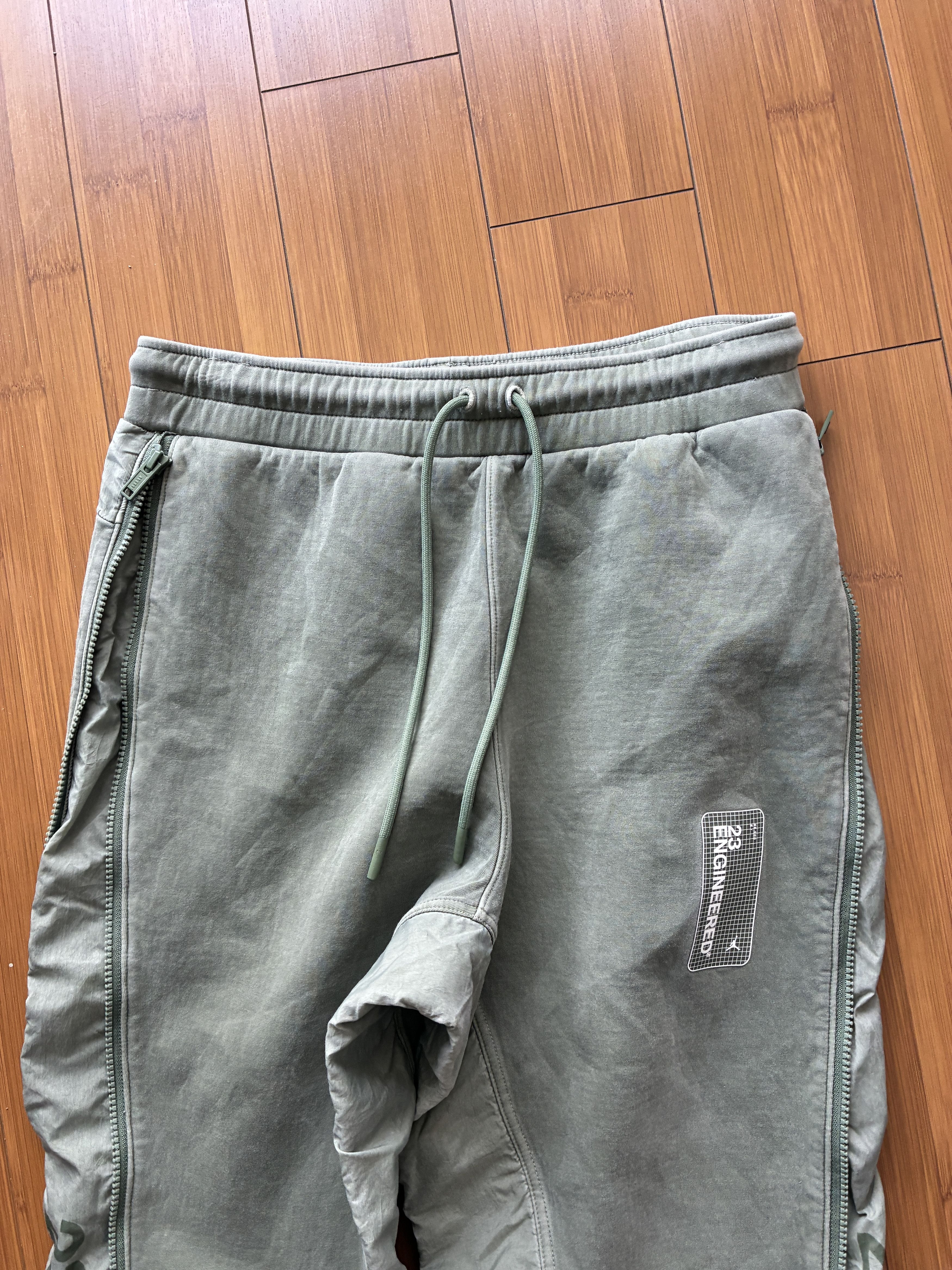 Jordan Brand Air Jordan 23 Engineered Zipper Green Sweatpants Men's Med Size US 32 / EU 48 - 4 Thumbnail