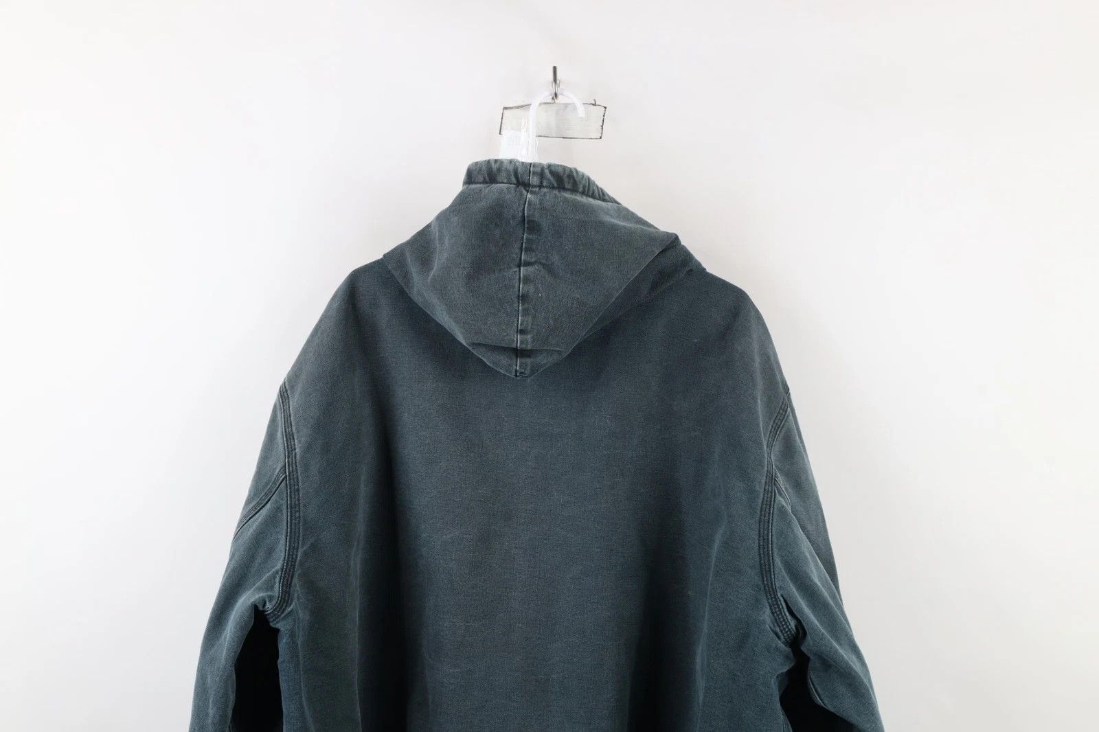 Carhartt Vintage 90s Carhartt Canvas Hooded Jacket Green USA 3XL Size US XXL / EU 58 / 5 - 17 Thumbnail