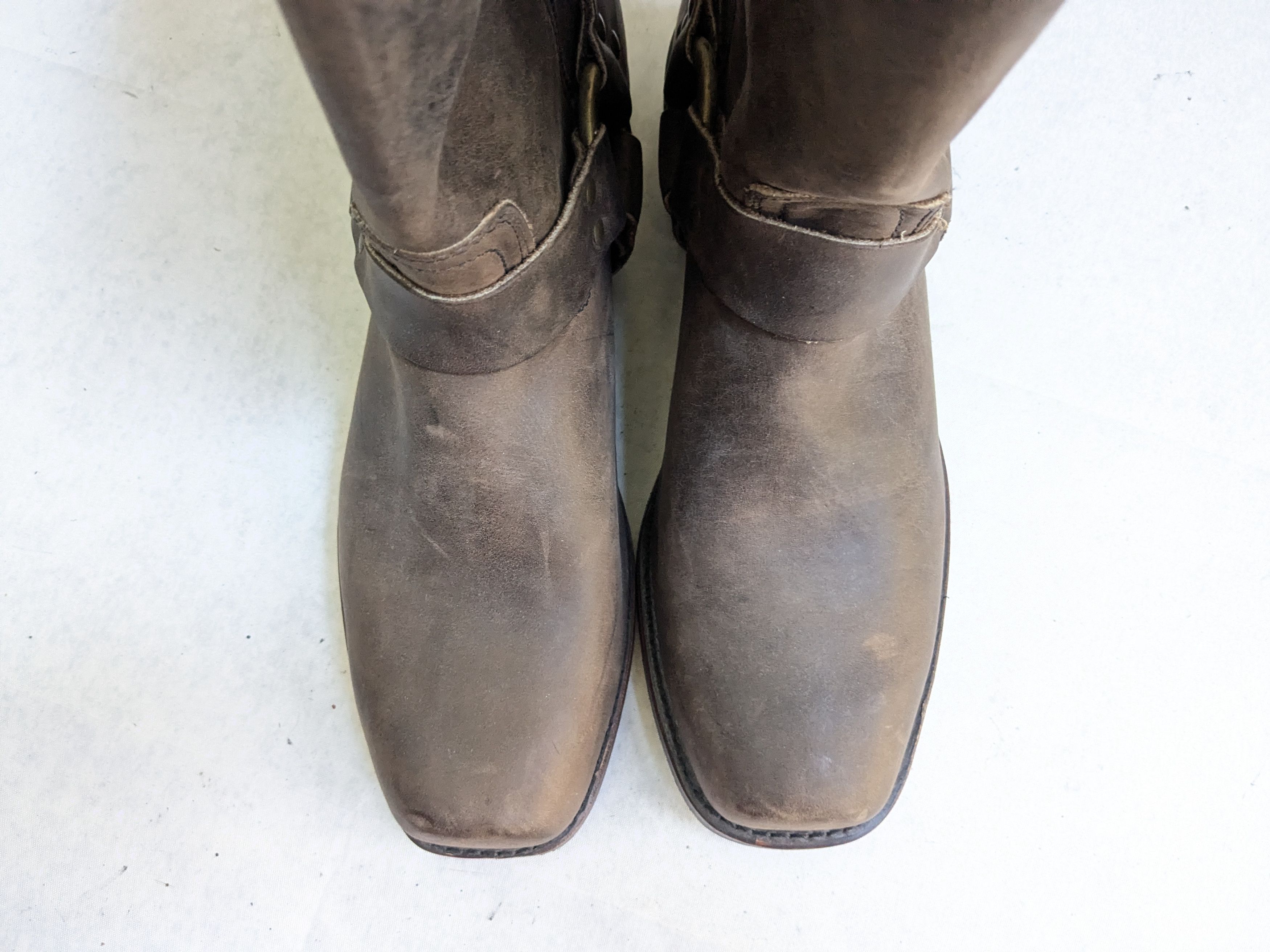 Frye Frye Harness Boots Brown 12 M Leather Buckle Strap Size US 12 / EU 45 - 3 Thumbnail