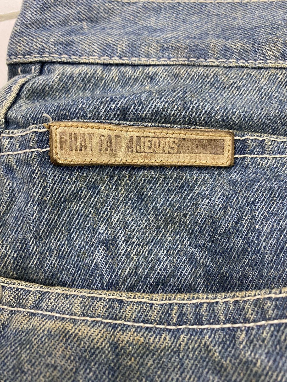 Phat Farm Y2k Phat Farm baggy spellout denim pants Size US 36 / EU 52 - 8 Thumbnail