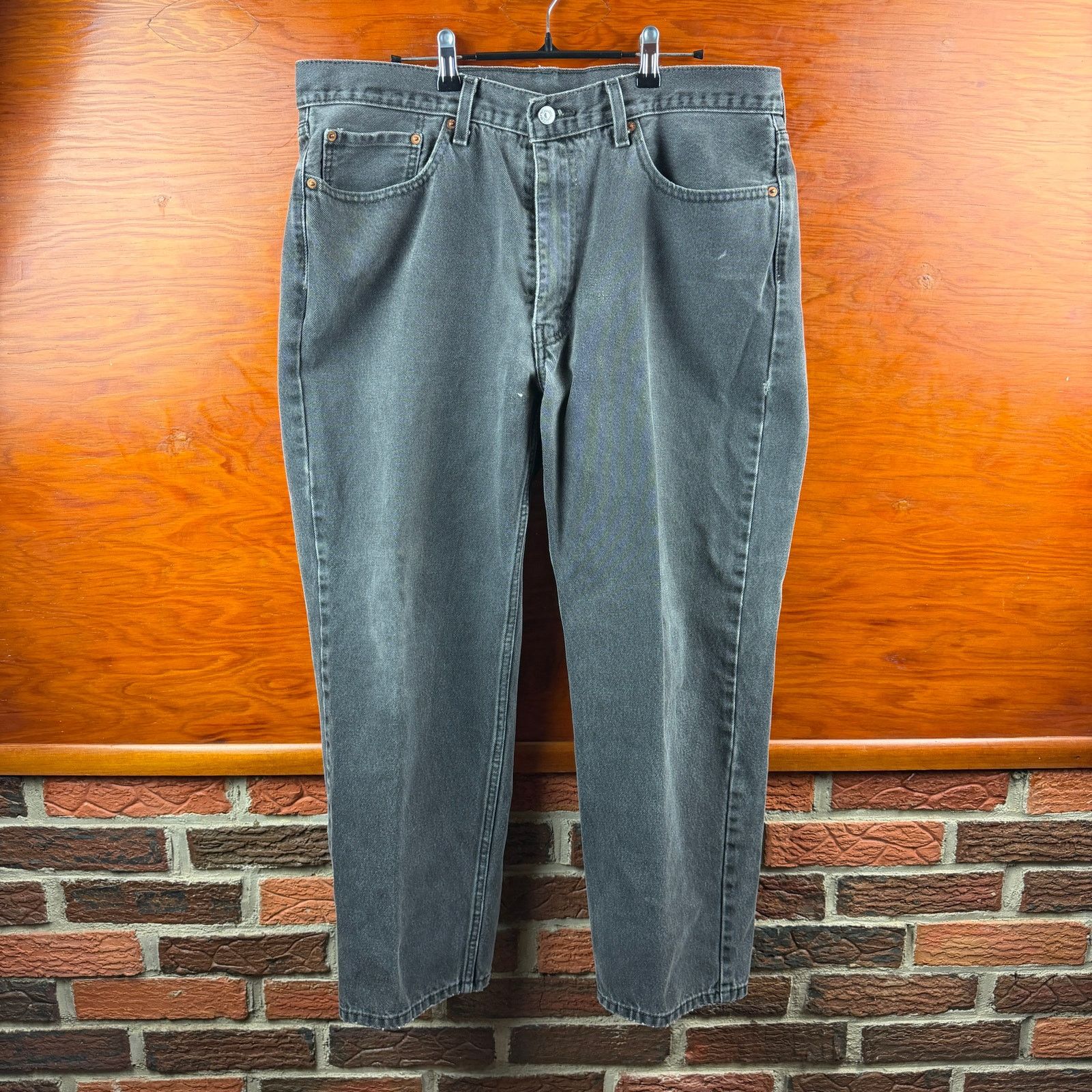 Levi's Levi's 550 Black Denim Jeans 38x28 Size US 38 / EU 54 - 2 Thumbnail
