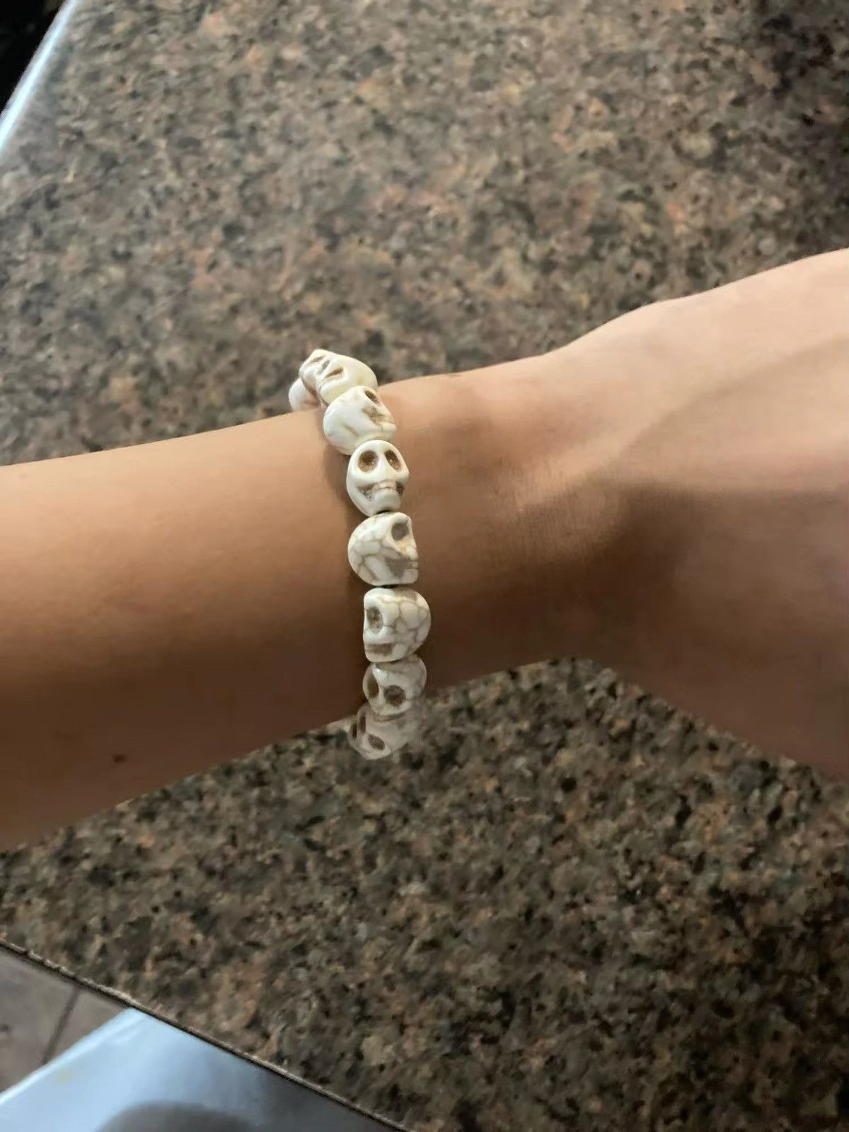 Vintage 17 cmSkeleton Beaded Bracelet White Size ONE SIZE - 6 Thumbnail