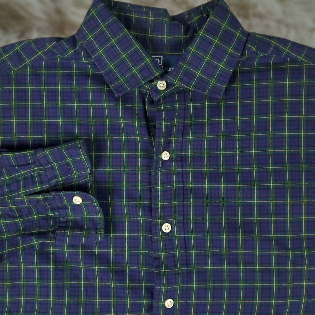 Ralph Lauren Ralph Lauren Purple Plaid Button-Up Shirt Mens Large Long Sleeve Casual Size US L / EU 52-54 / 3 - 1 Thumbnail